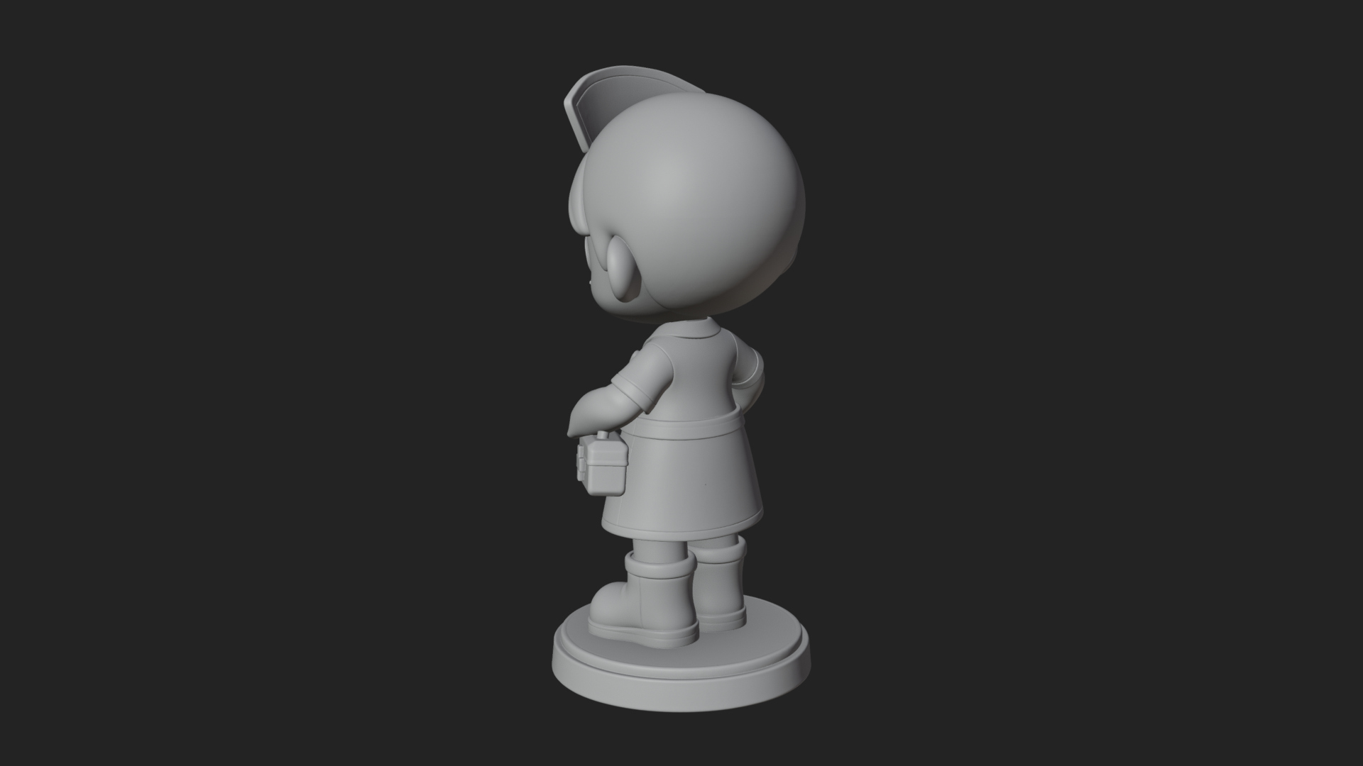 Chibi Nurse Girl Statue Design 1 3D Print Model 3D Model