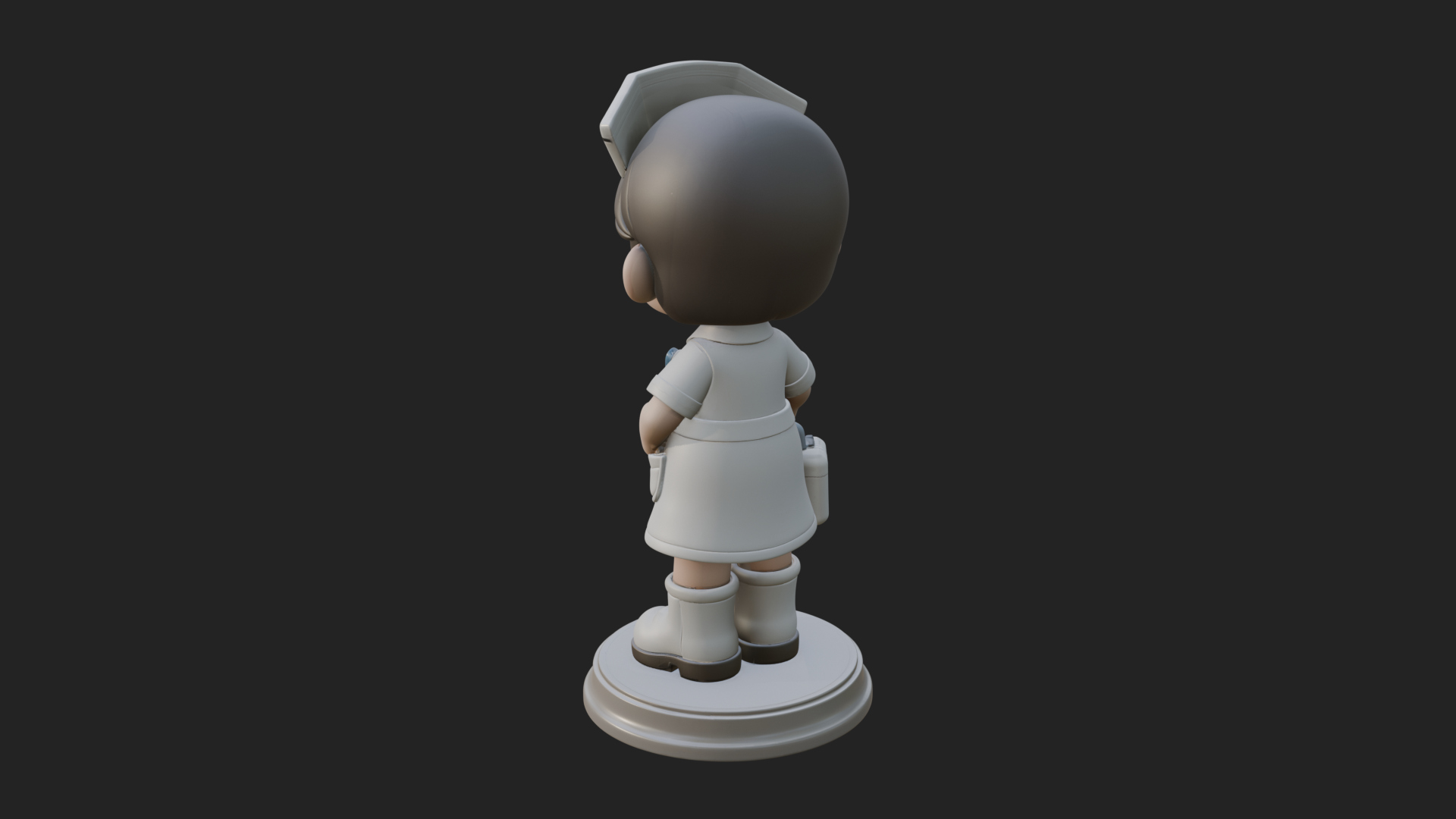 Chibi Nurse Girl Statue Design 3 3D Print Model 3D Model