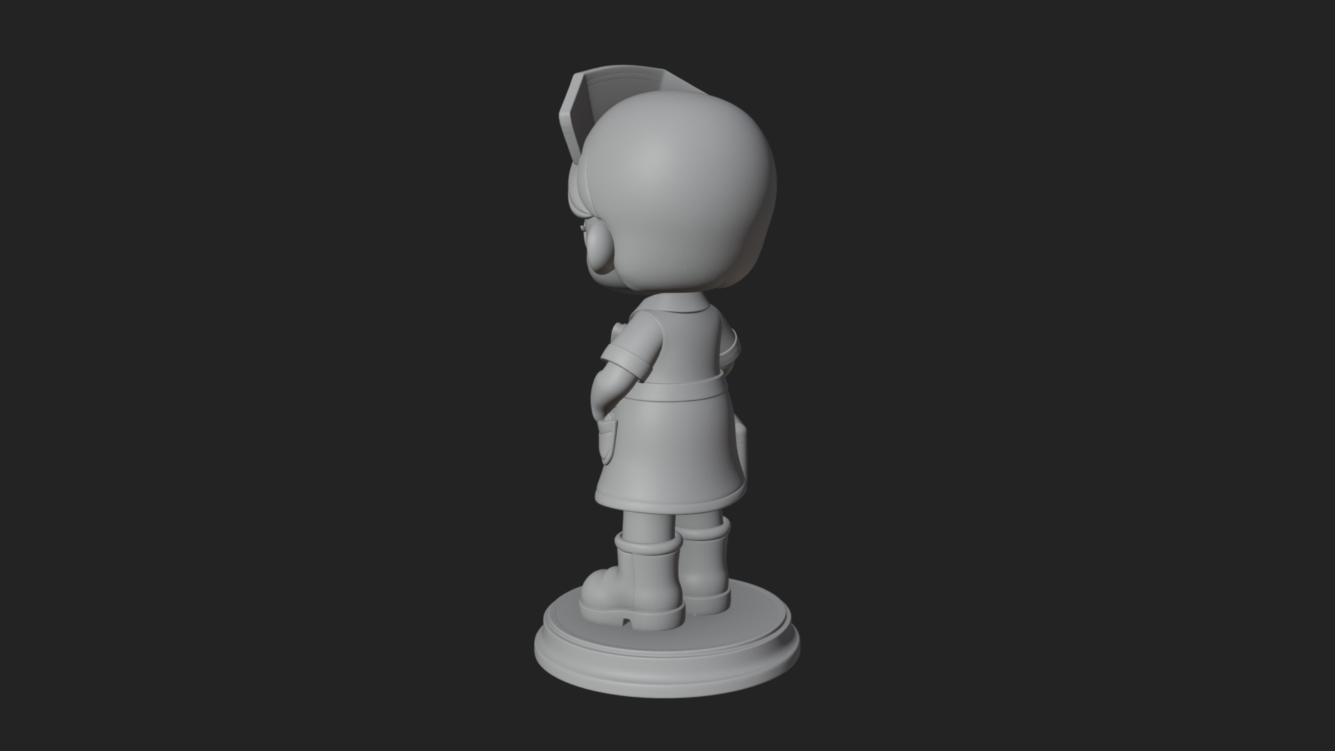 Chibi Nurse Girl Statue Design 3 3D Print Model 3D Model