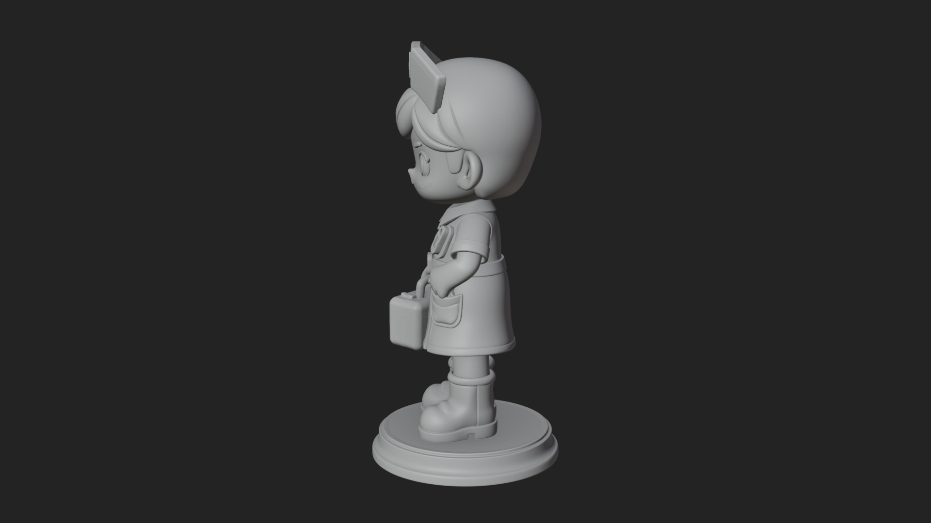 Chibi Nurse Girl Statue Design 3 3D Print Model 3D Model