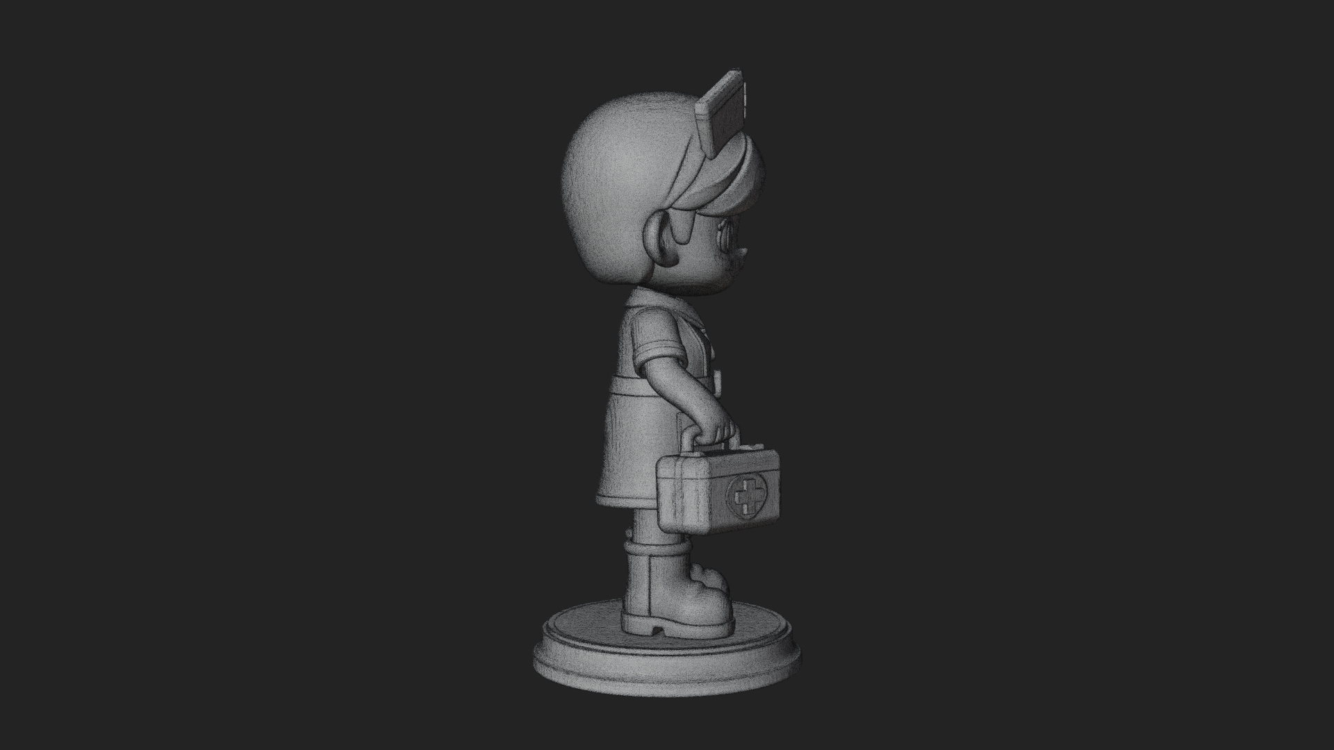 Chibi Nurse Girl Statue Design 3 3D Print Model 3D Model