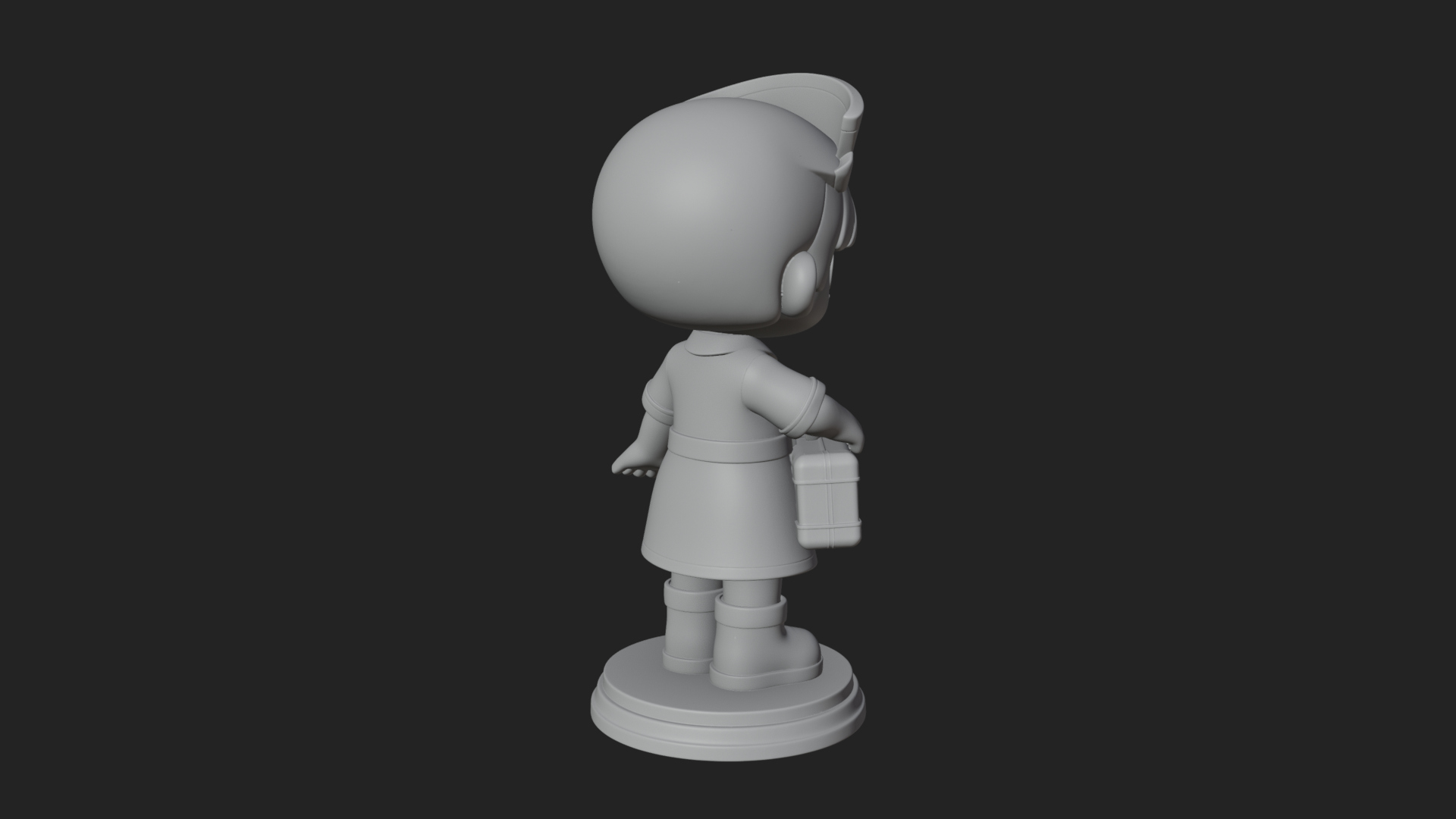 Chibi Nurse Girl Statue Design 4 3D Print Model 3D Model