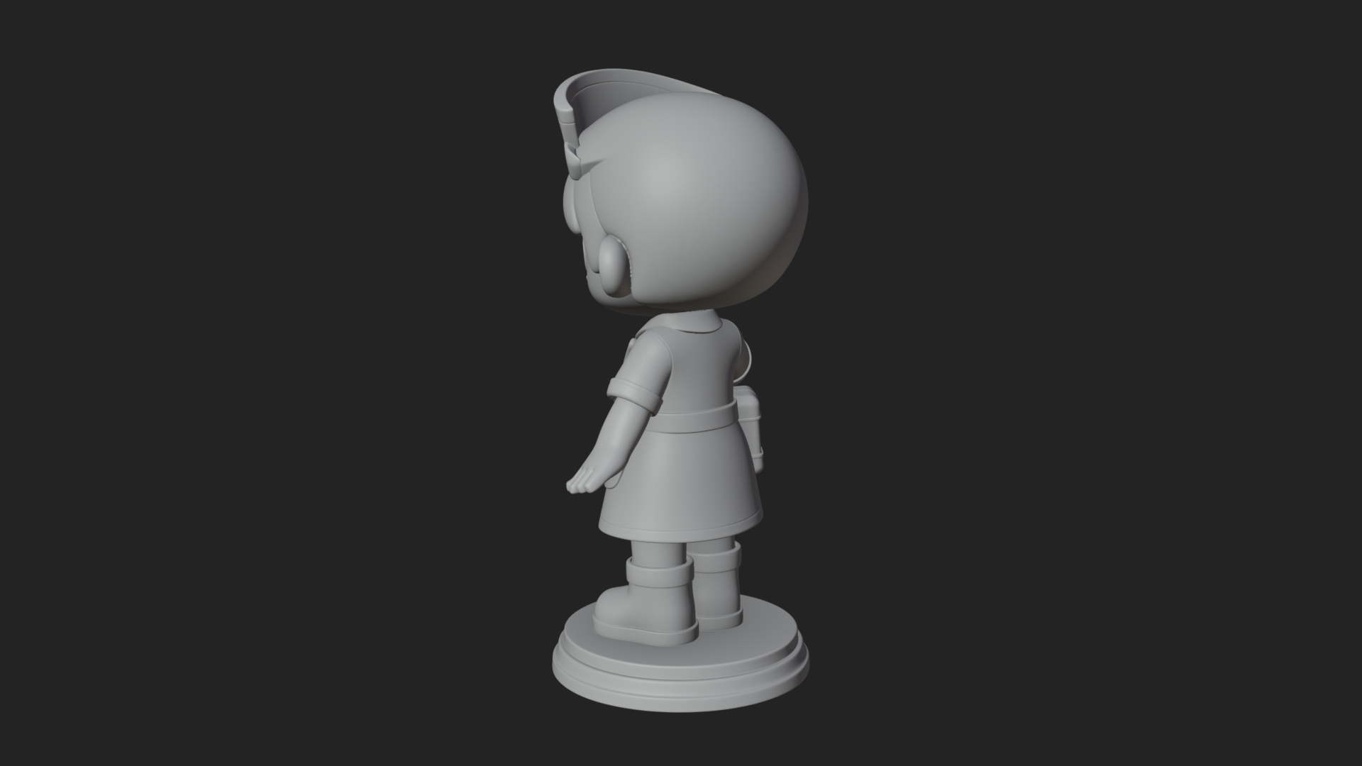 Chibi Nurse Girl Statue Design 4 3D Print Model 3D Model