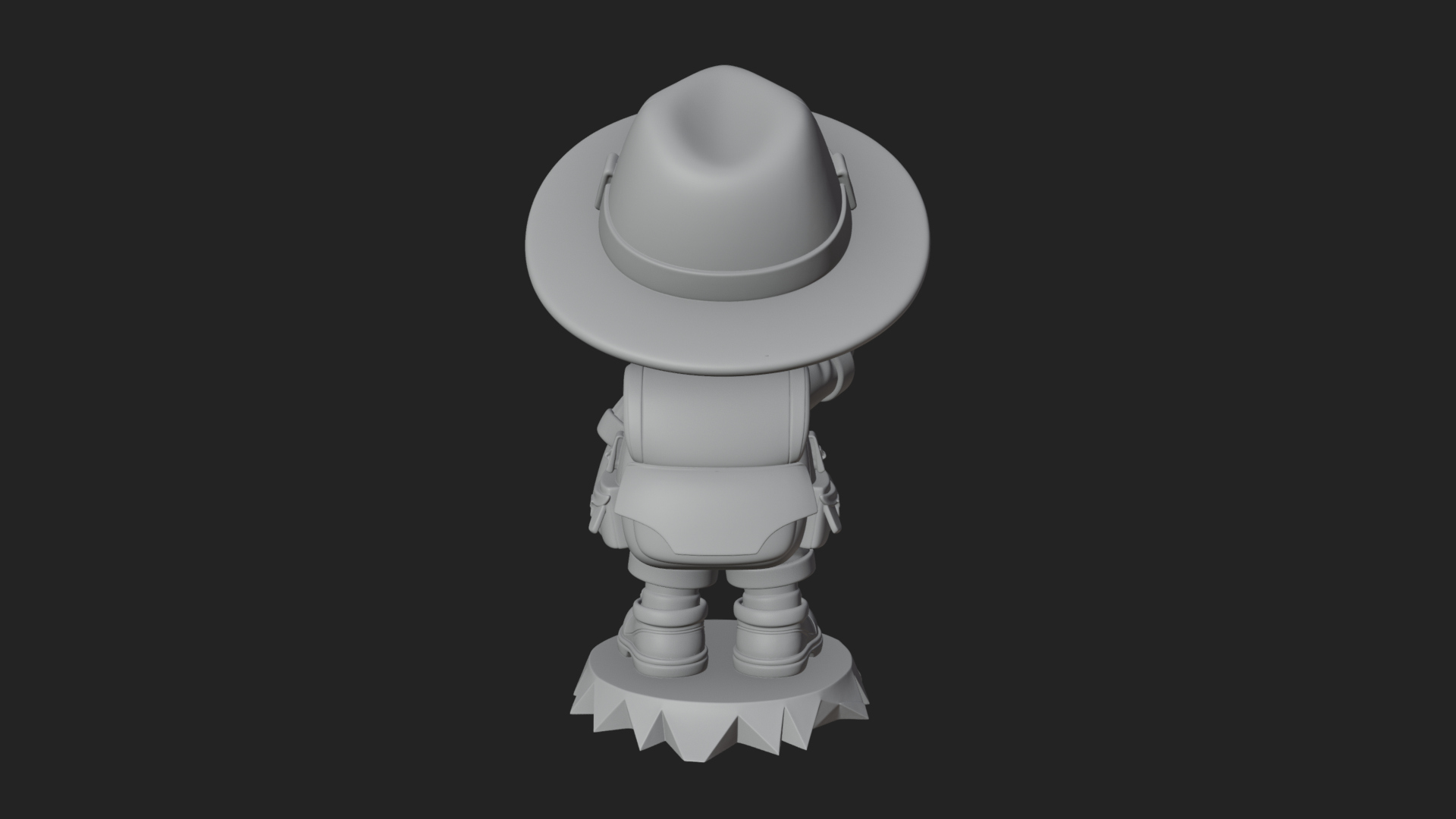 Chibi Safari Explorer Statue Design 3 3D Print Model 3D Model