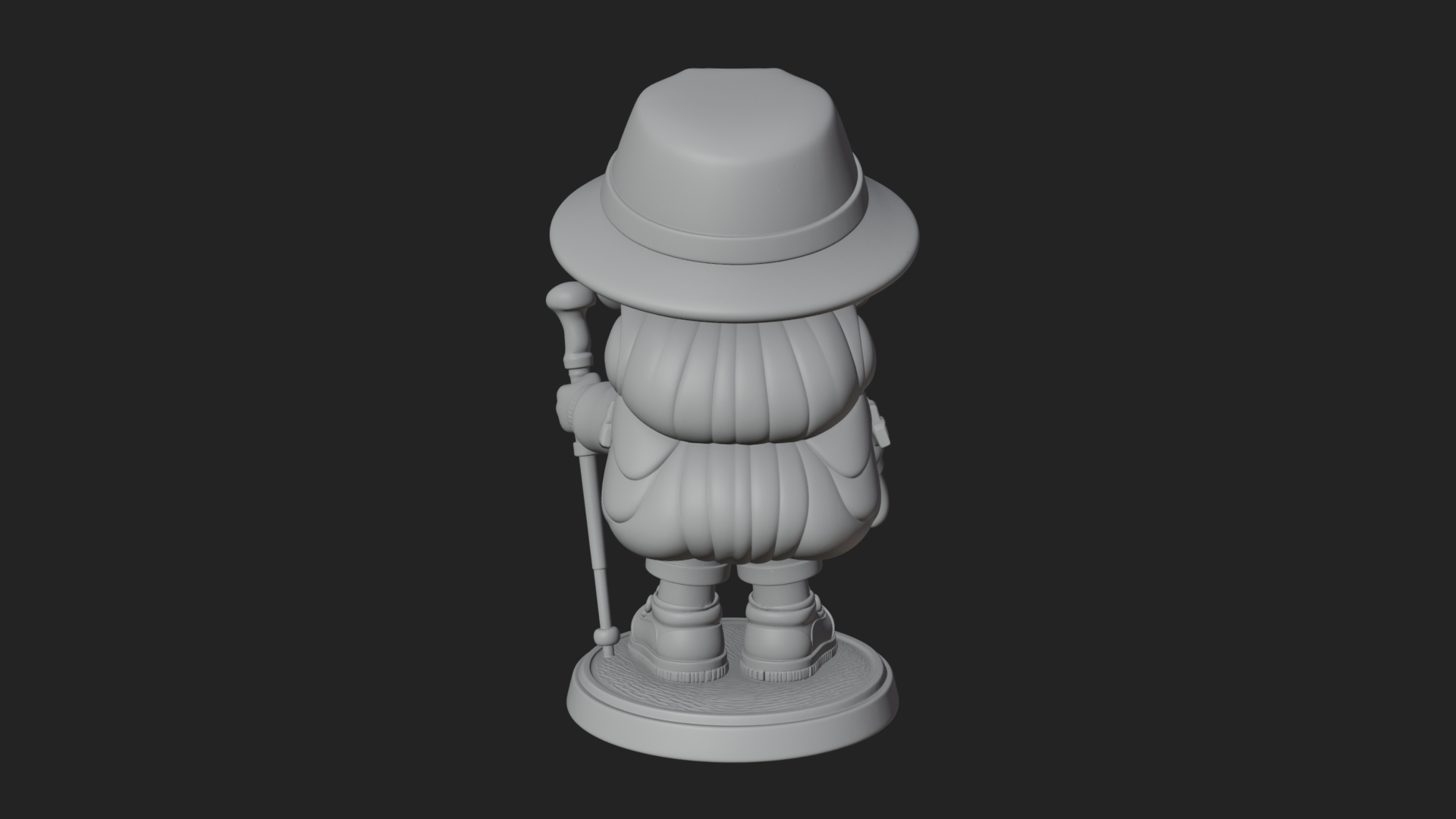 Chibi Safari Explorer Statue Design 6 3D Print Model 3D Model