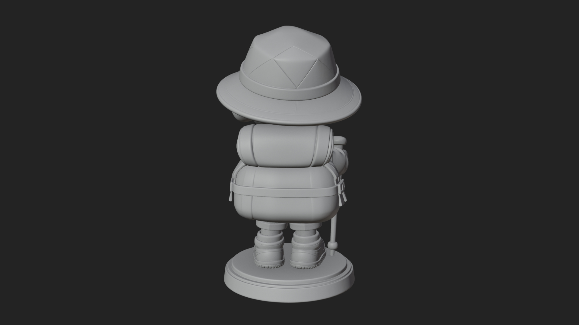 Chibi Safari Explorer Statue Design 8 3D Print Model 3D Model