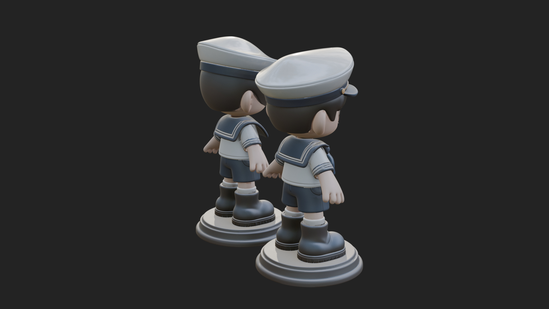 Chibi Sailor Boy Statue Design 1 3D Print Model 3D Model