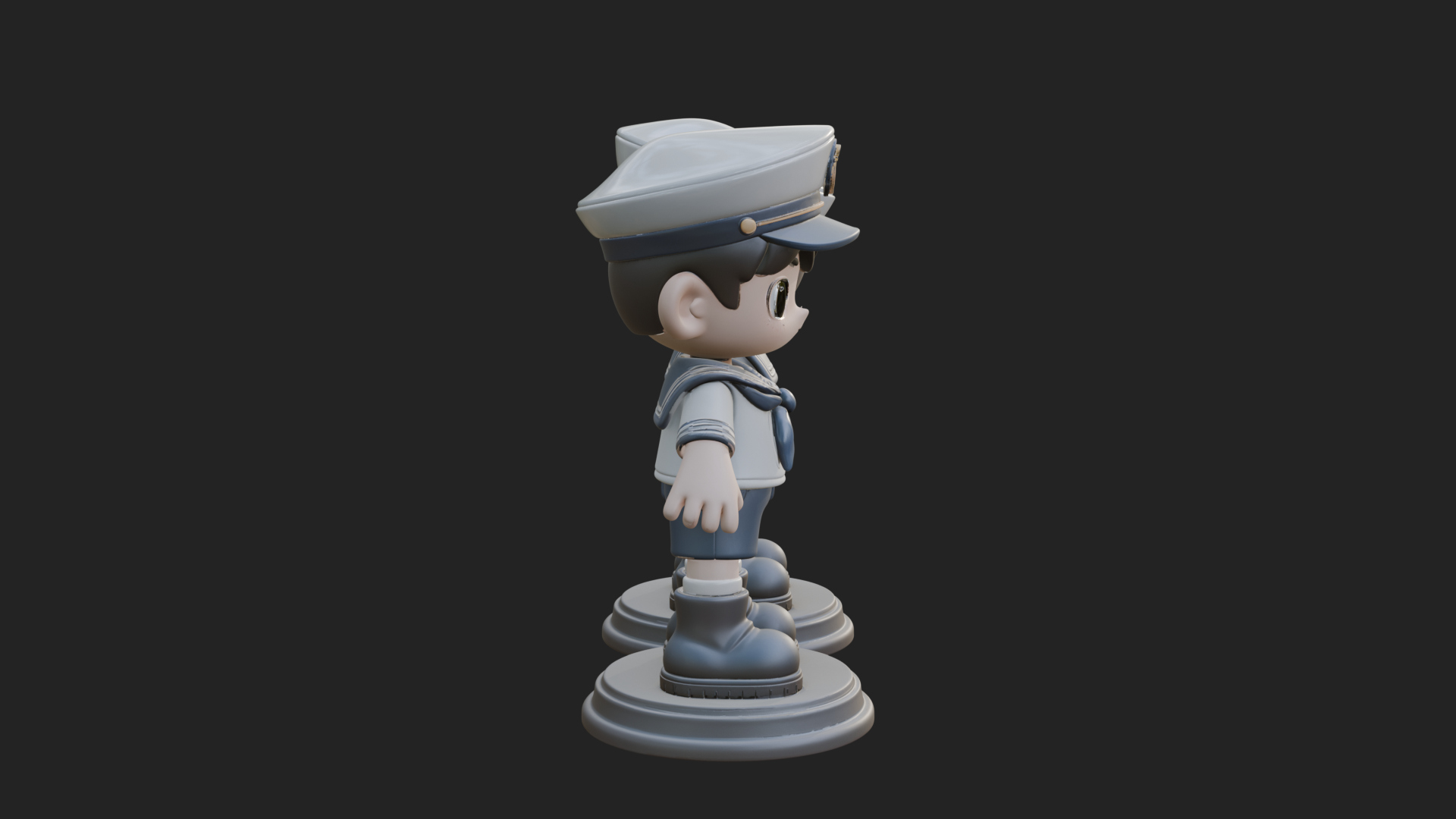 Chibi Sailor Boy Statue Design 1 3D Print Model 3D Model