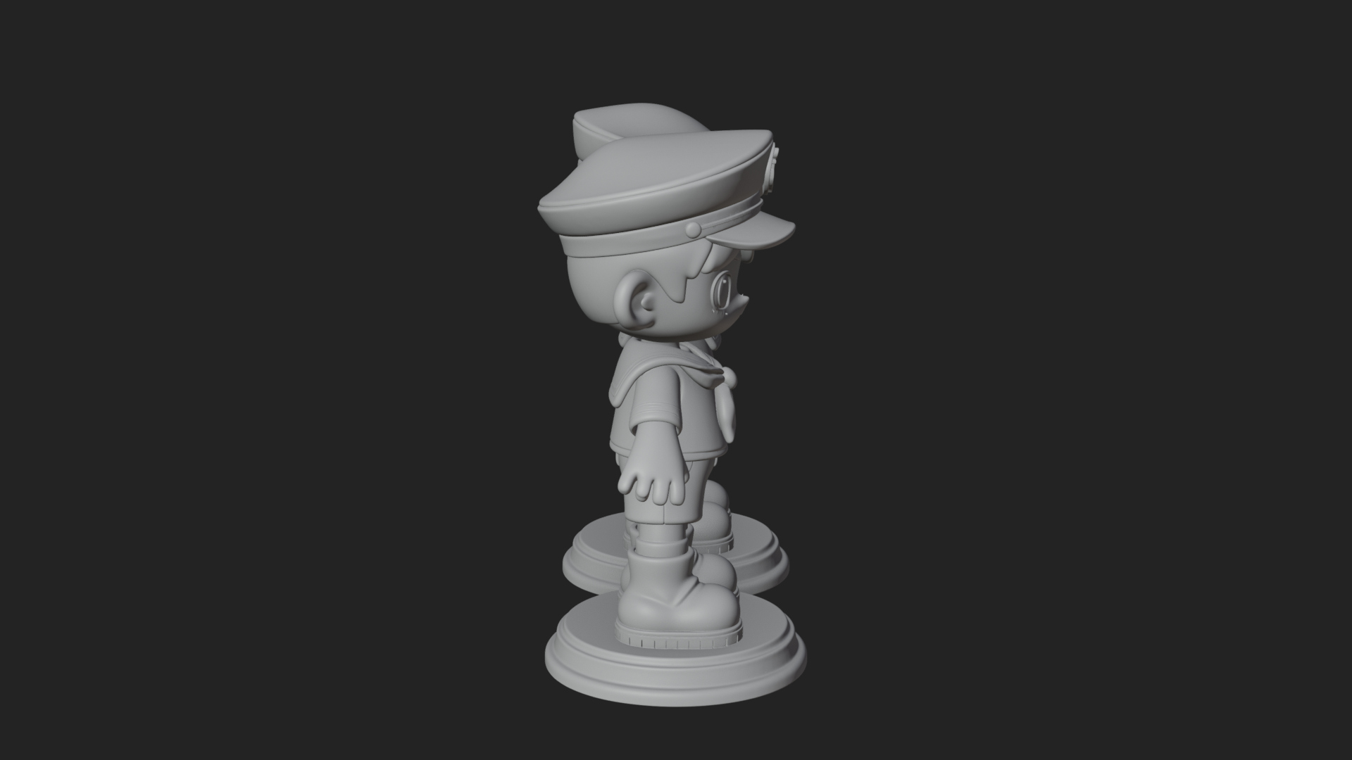 Chibi Sailor Boy Statue Design 1 3D Print Model 3D Model
