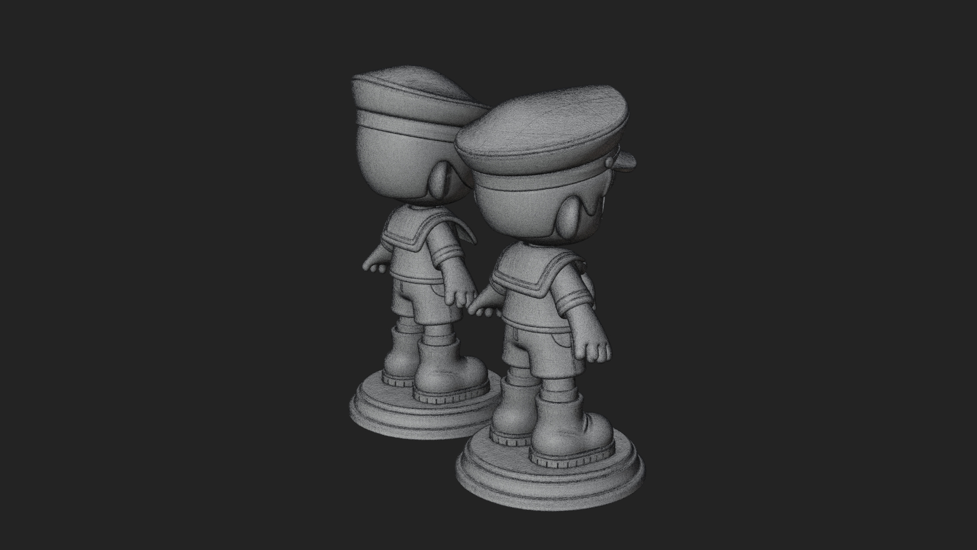 Chibi Sailor Boy Statue Design 1 3D Print Model 3D Model