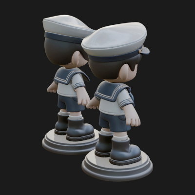 Chibi Sailor Boy Statue Design 1 3D Print Model