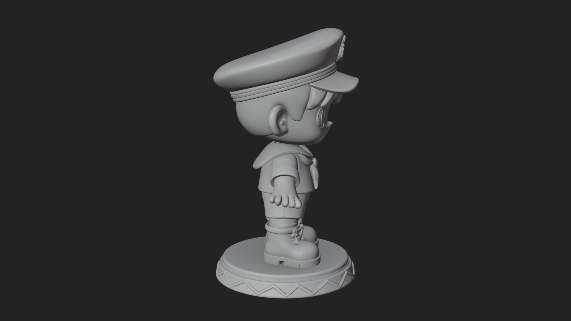 Chibi Sailor Boy Statue Design 2 3D Print Model 3D Model