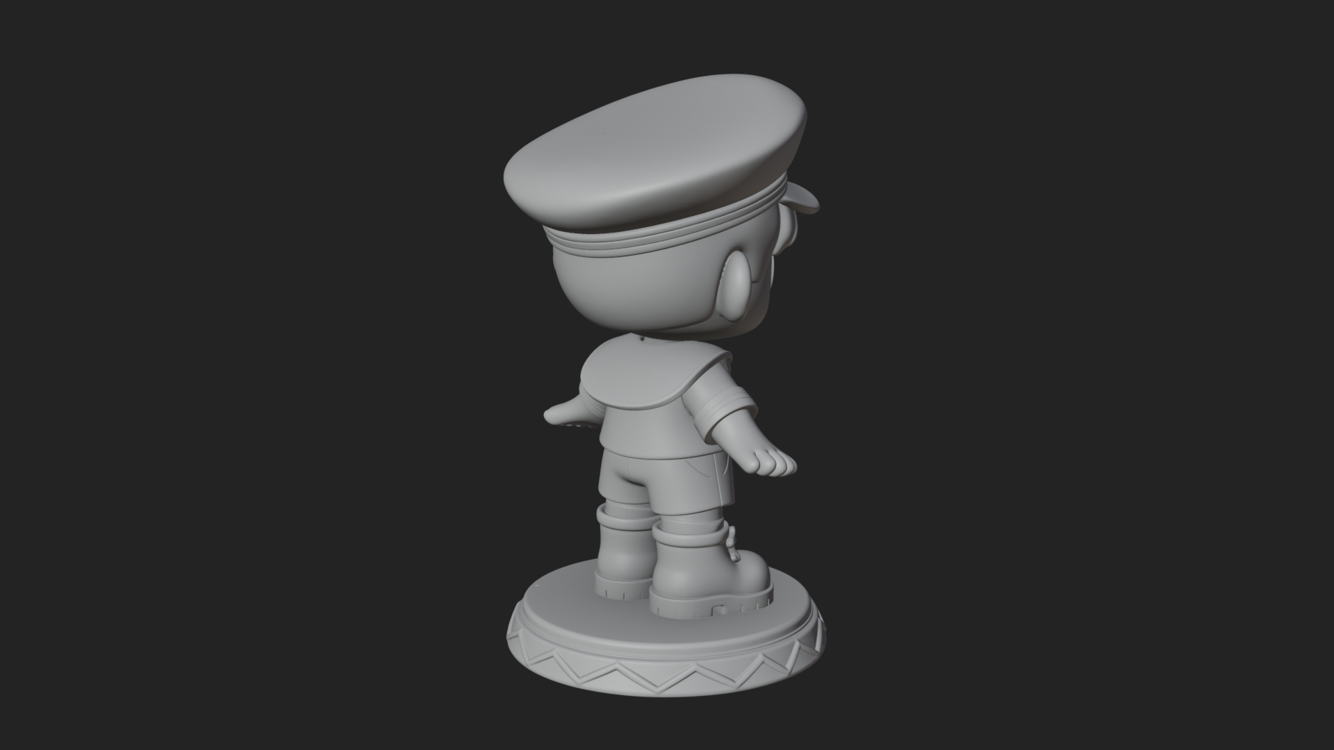 Chibi Sailor Boy Statue Design 2 3D Print Model 3D Model