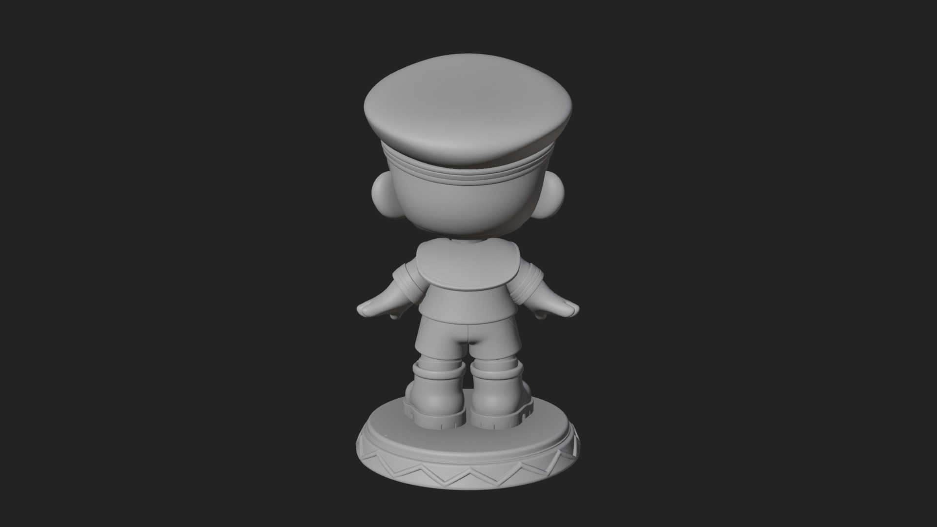 Chibi Sailor Boy Statue Design 2 3D Print Model 3D Model