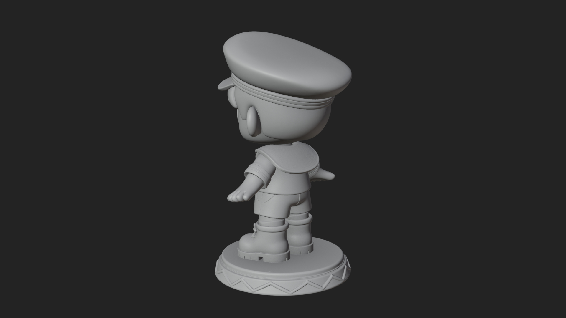 Chibi Sailor Boy Statue Design 2 3D Print Model 3D Model