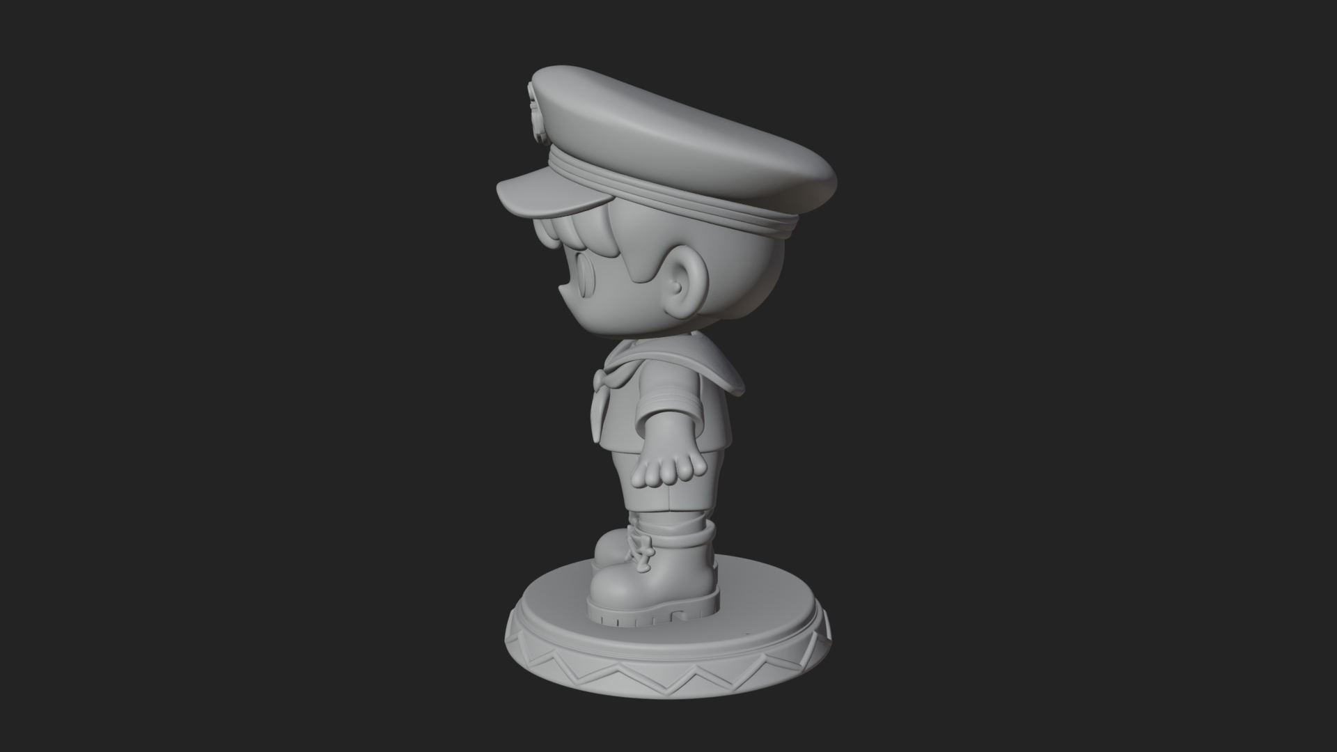 Chibi Sailor Boy Statue Design 2 3D Print Model 3D Model
