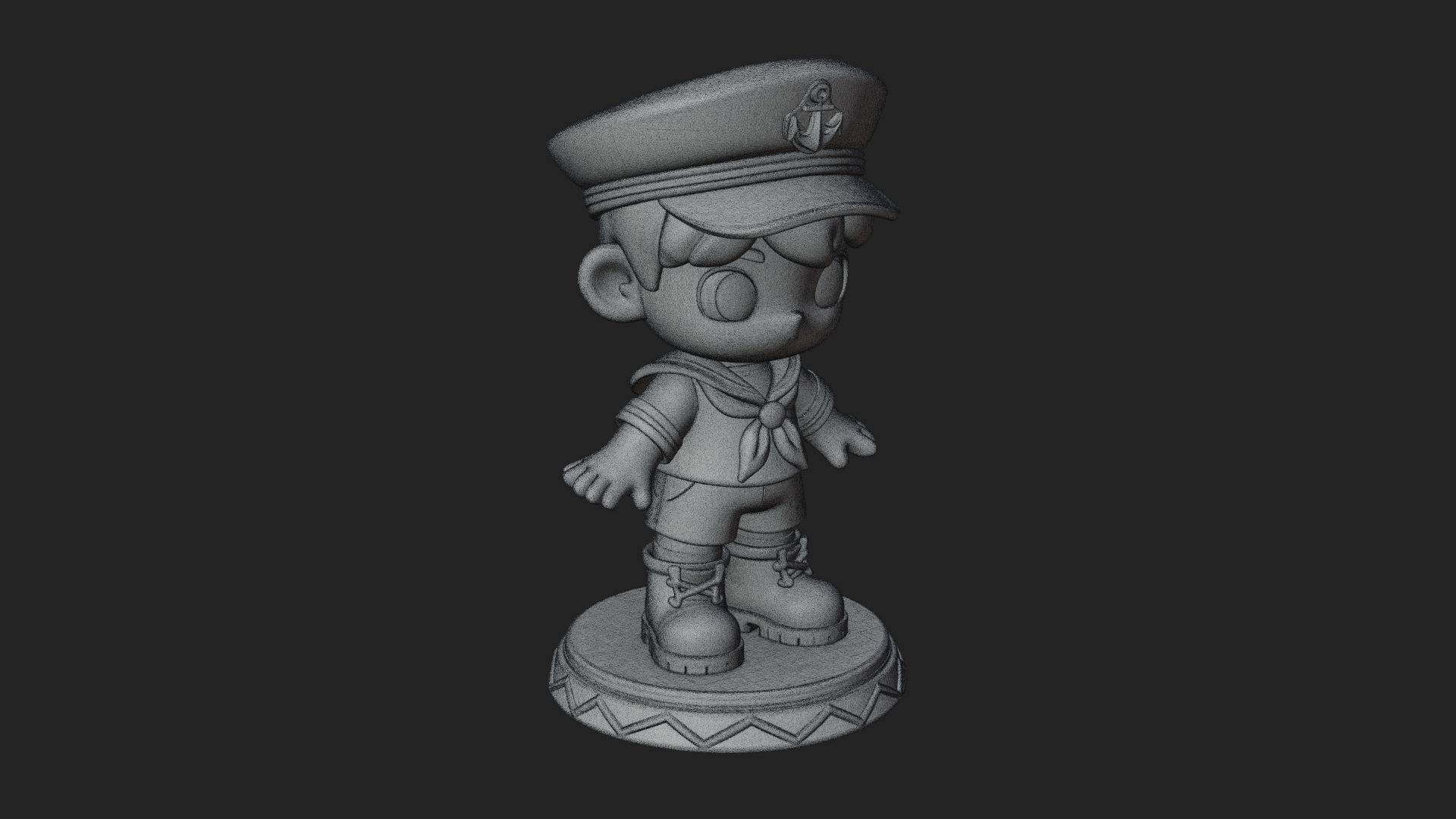 Chibi Sailor Boy Statue Design 2 3D Print Model 3D Model