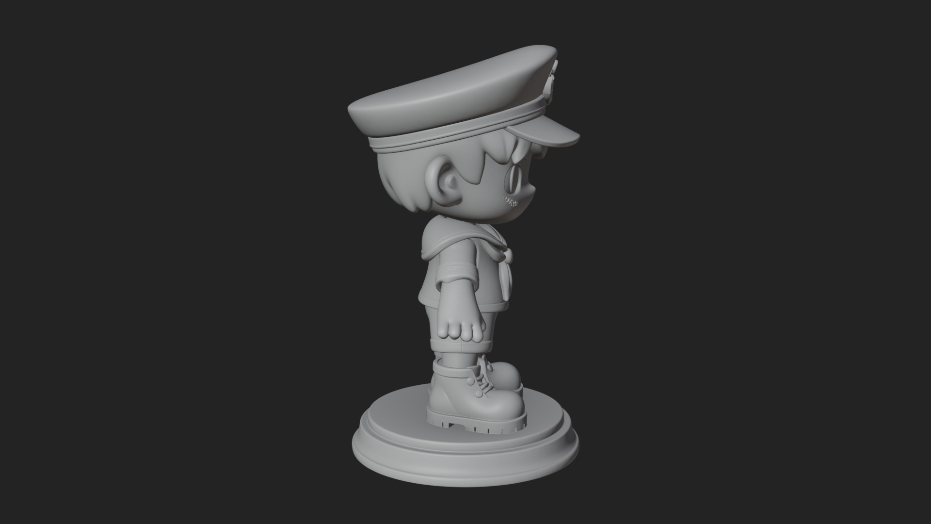 Chibi Sailor Boy Statue Design 3 3D Print Model 3D Model