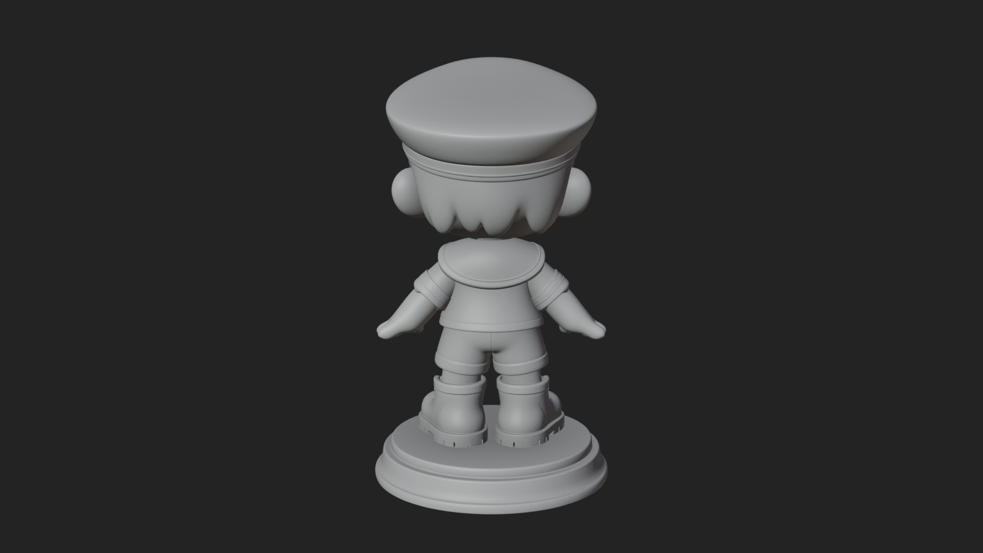 Chibi Sailor Boy Statue Design 3 3D Print Model 3D Model