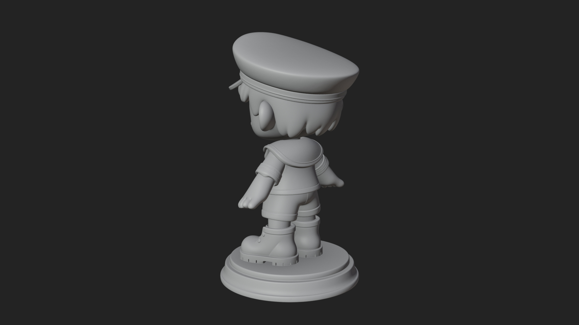 Chibi Sailor Boy Statue Design 3 3D Print Model 3D Model