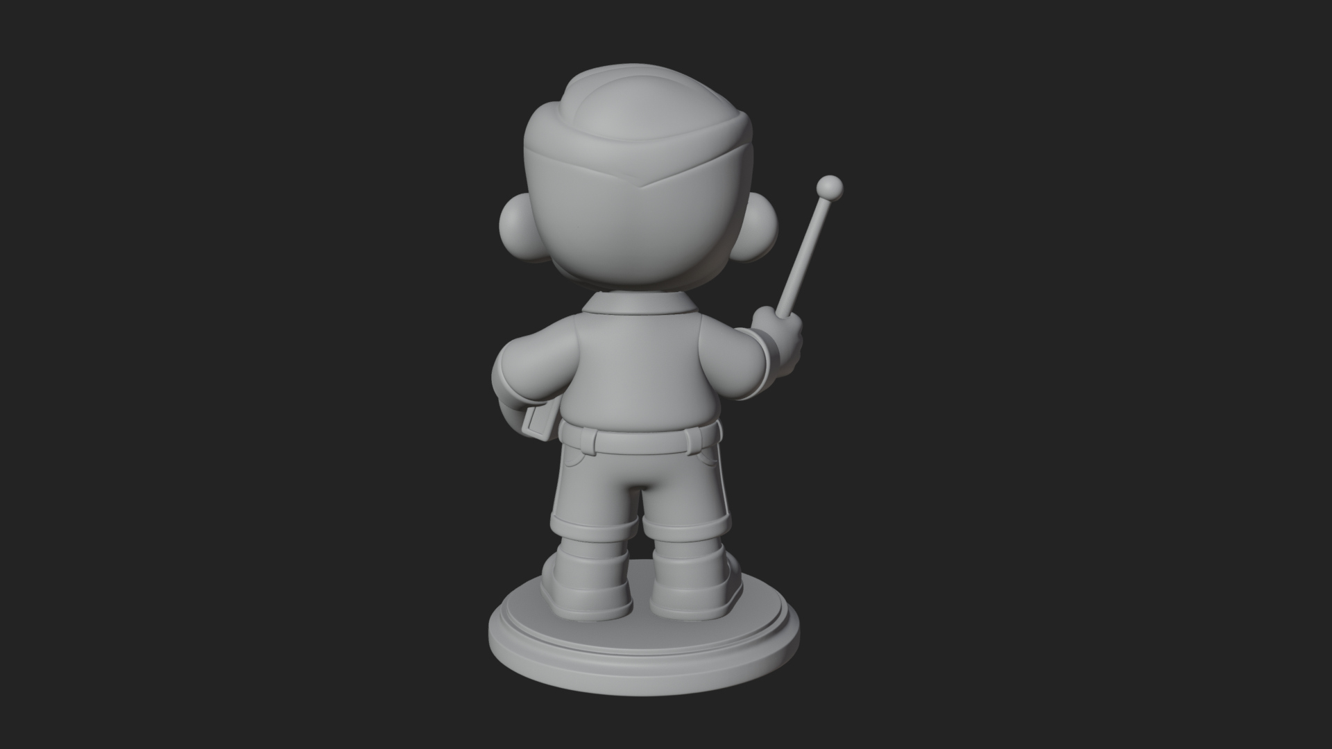 Chibi School Boy with Book Statue Design 2 3D Print Model 3D Model