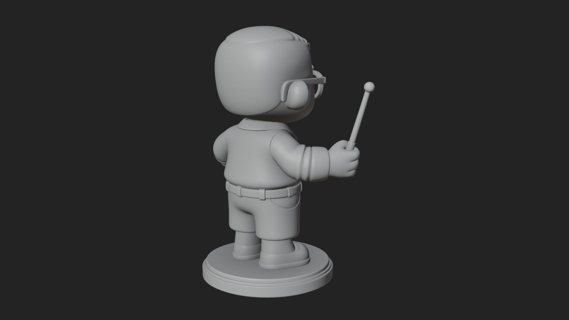 Chibi School Boy with Book Statue Design 3 3D Print Model 3D Model