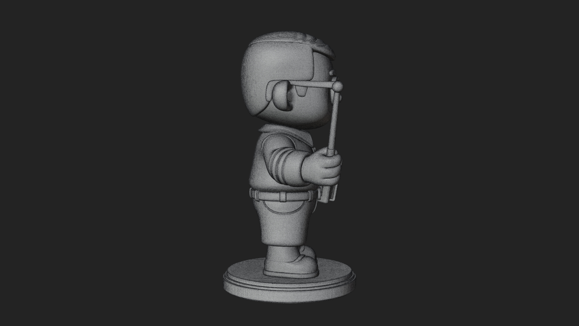 Chibi School Boy with Book Statue Design 3 3D Print Model 3D Model