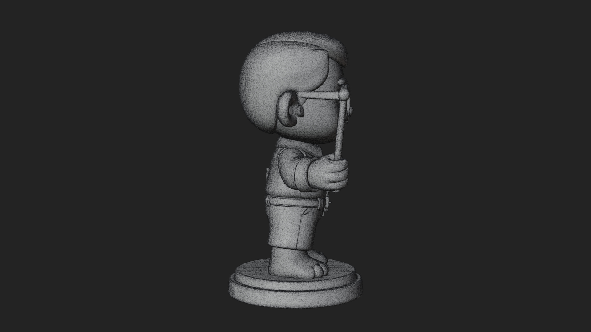 Chibi School Boy with Book Statue Design 4 3D Print Model 3D Model