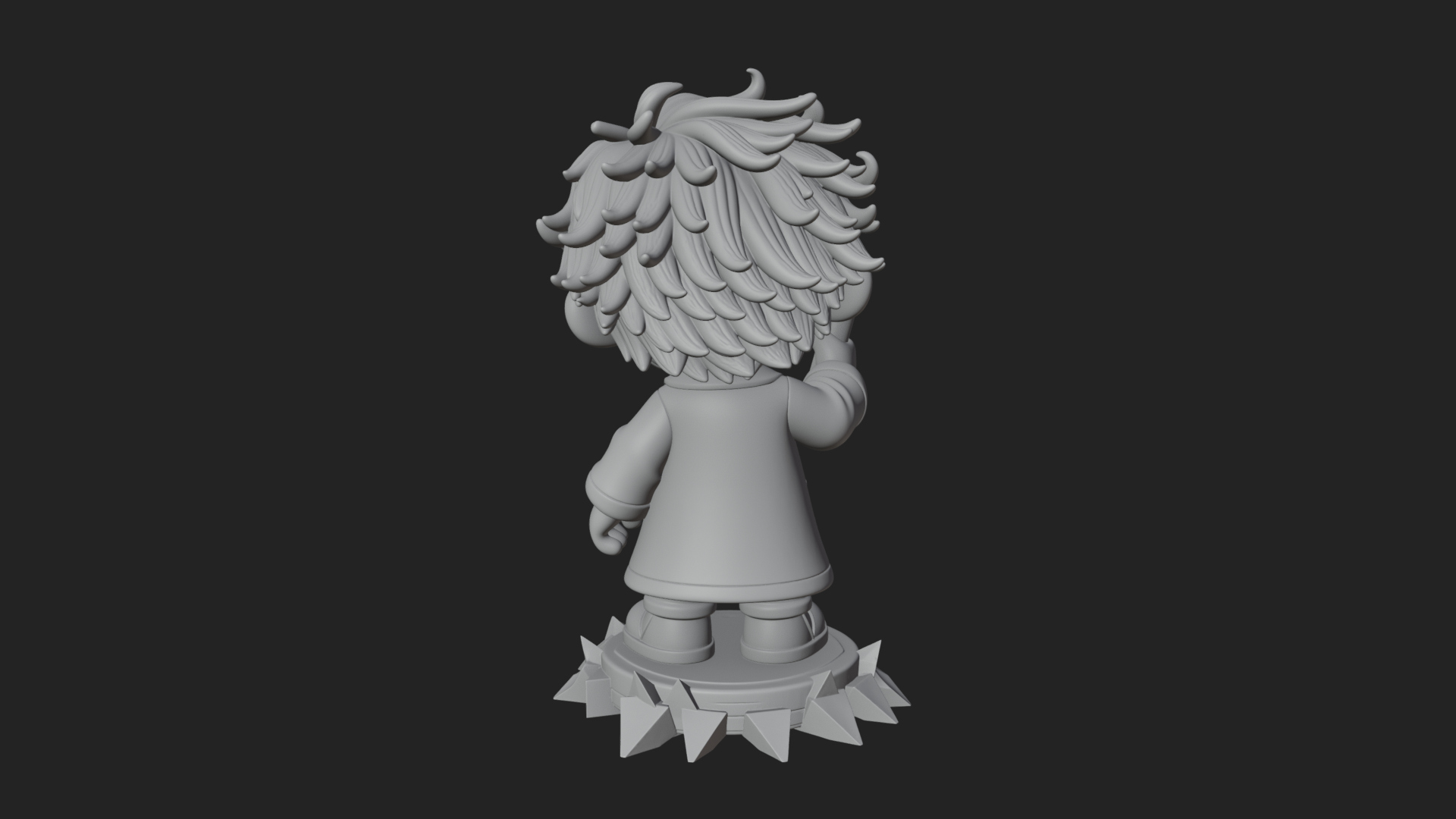 Chibi Scientist with Flask Statue Design 1 3D Print Model 3D Model