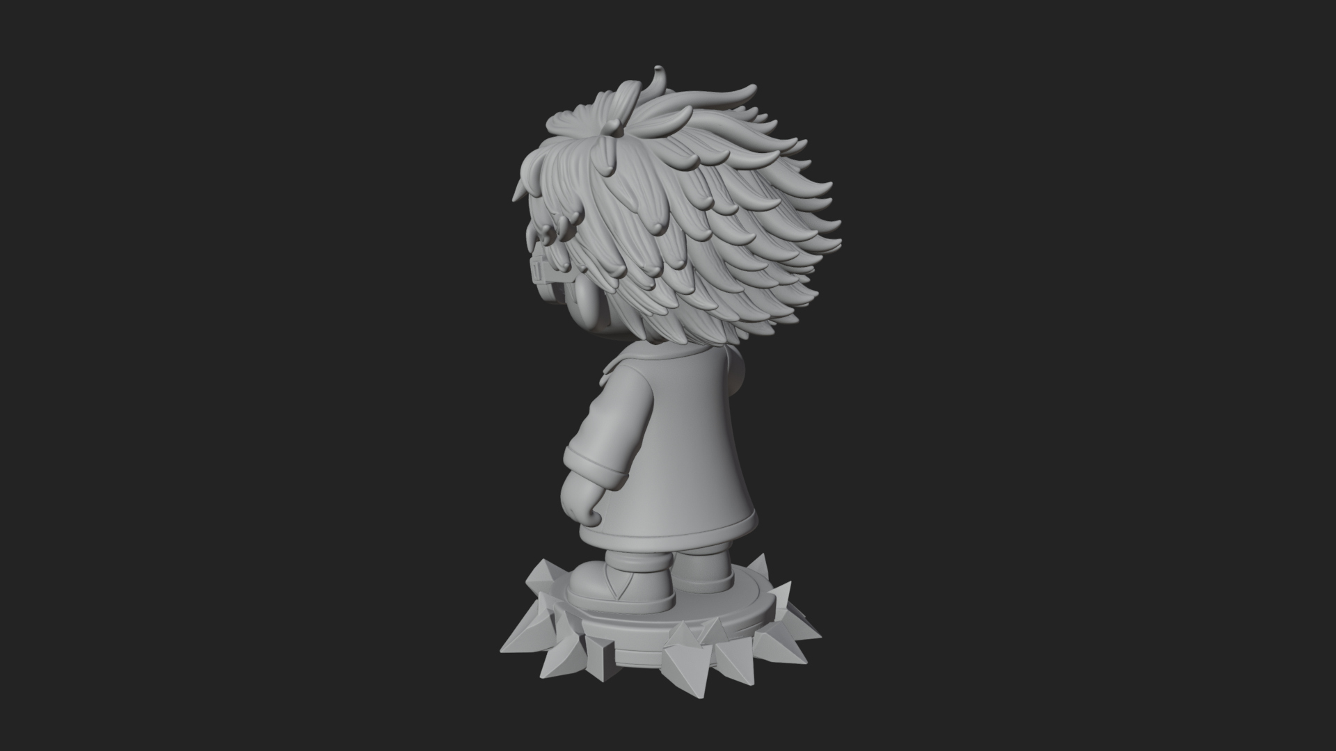 Chibi Scientist with Flask Statue Design 1 3D Print Model 3D Model