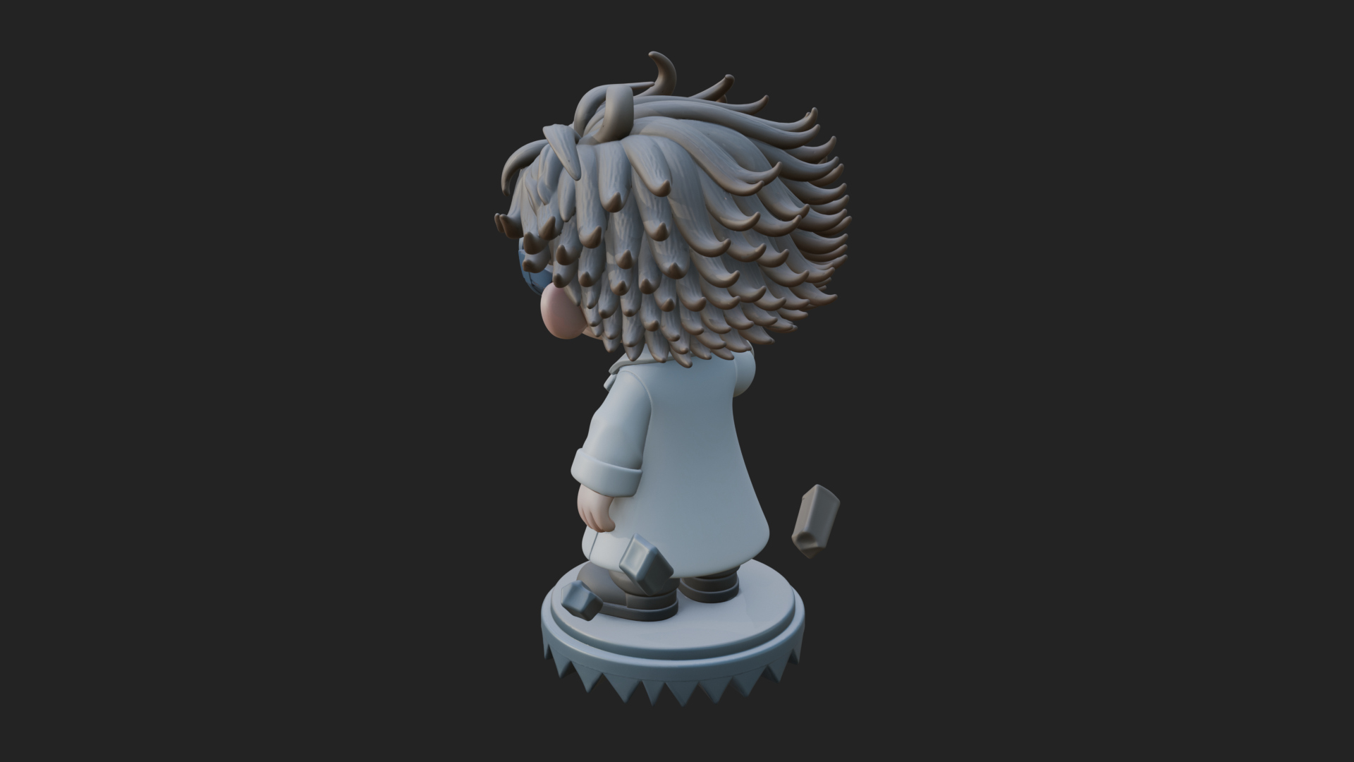 Chibi Scientist with Flask Statue Design 2 3D Print Model 3D Model