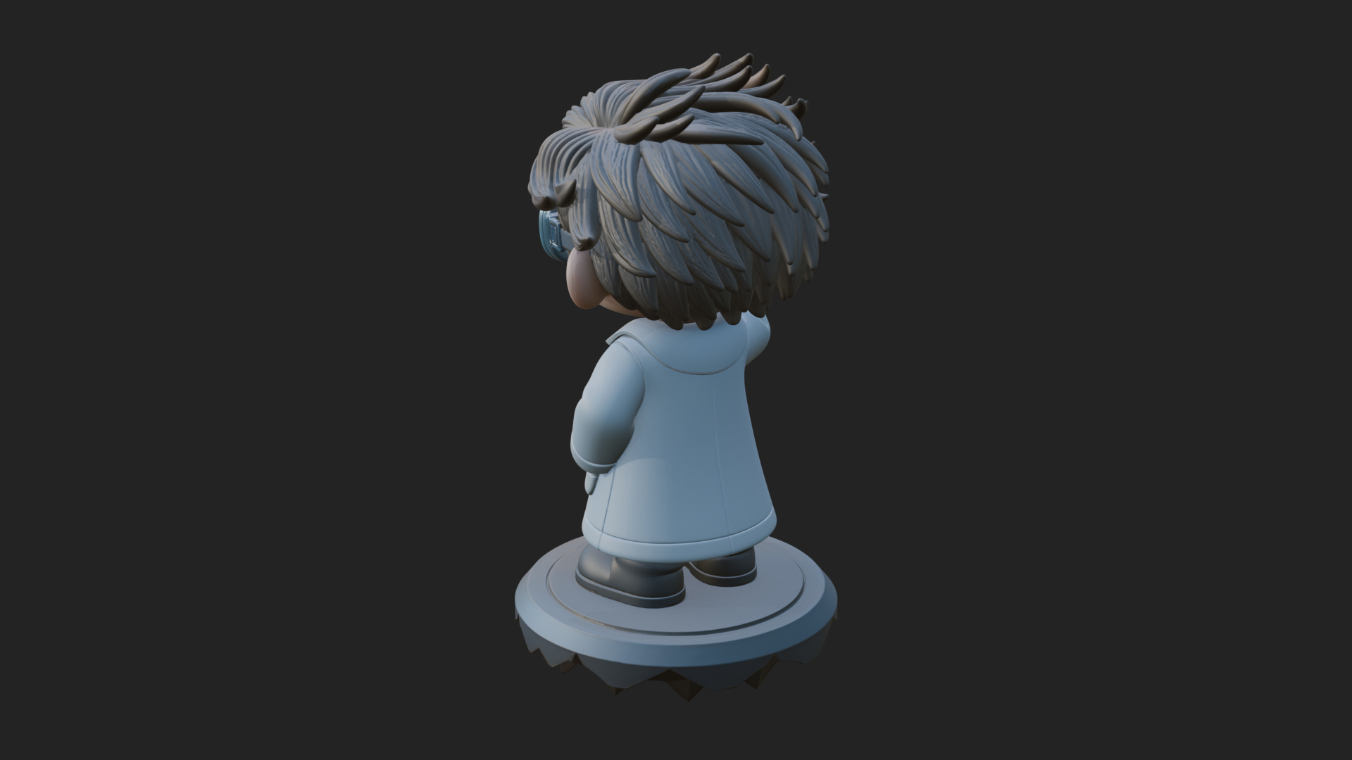 Chibi Scientist with Flask Statue Design 3 3D Print Model 3D Model