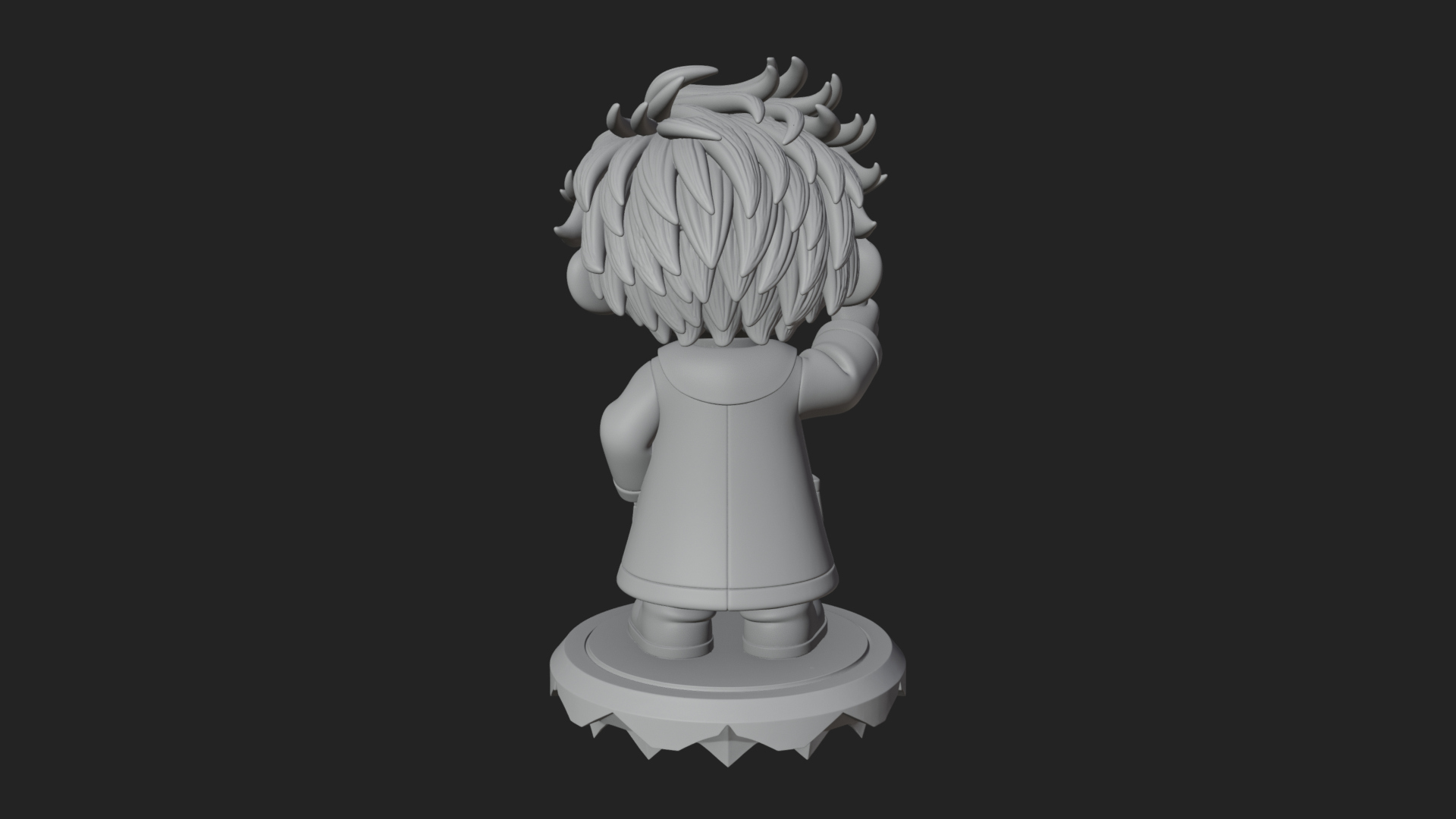Chibi Scientist with Flask Statue Design 3 3D Print Model 3D Model