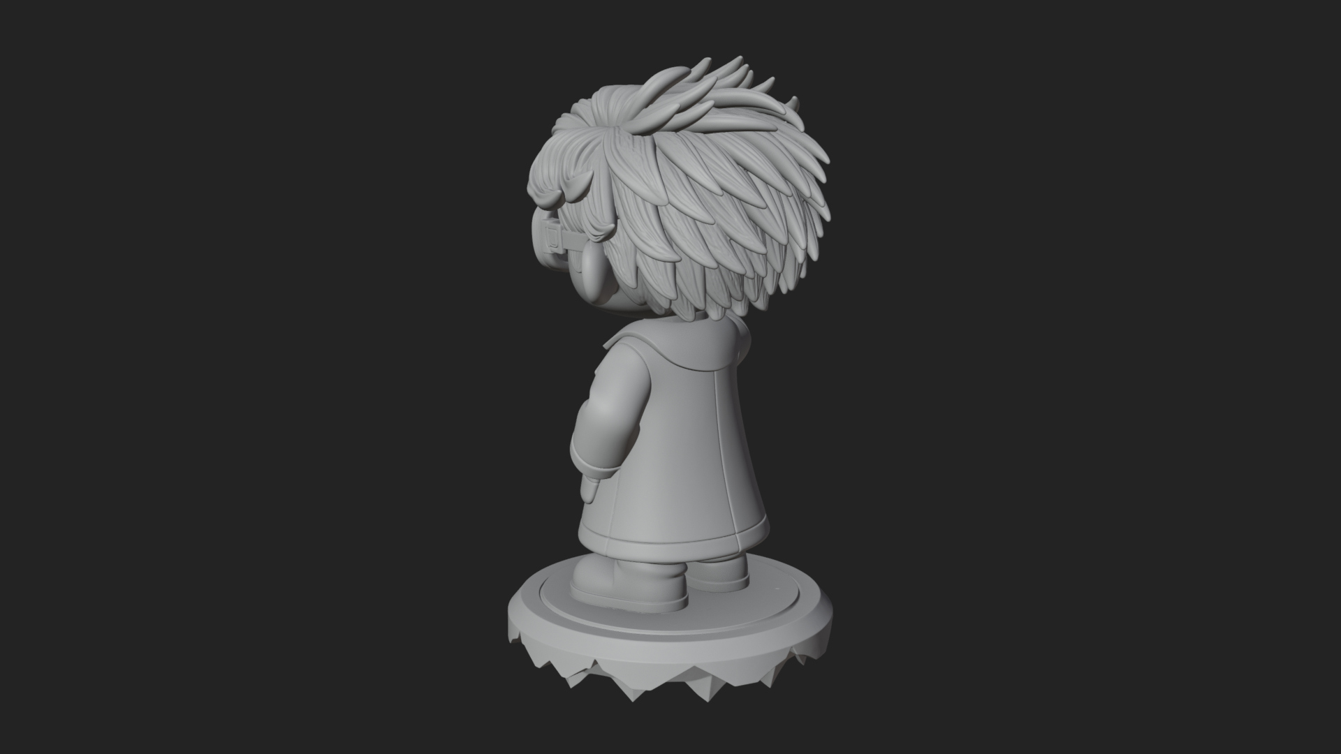 Chibi Scientist with Flask Statue Design 3 3D Print Model 3D Model