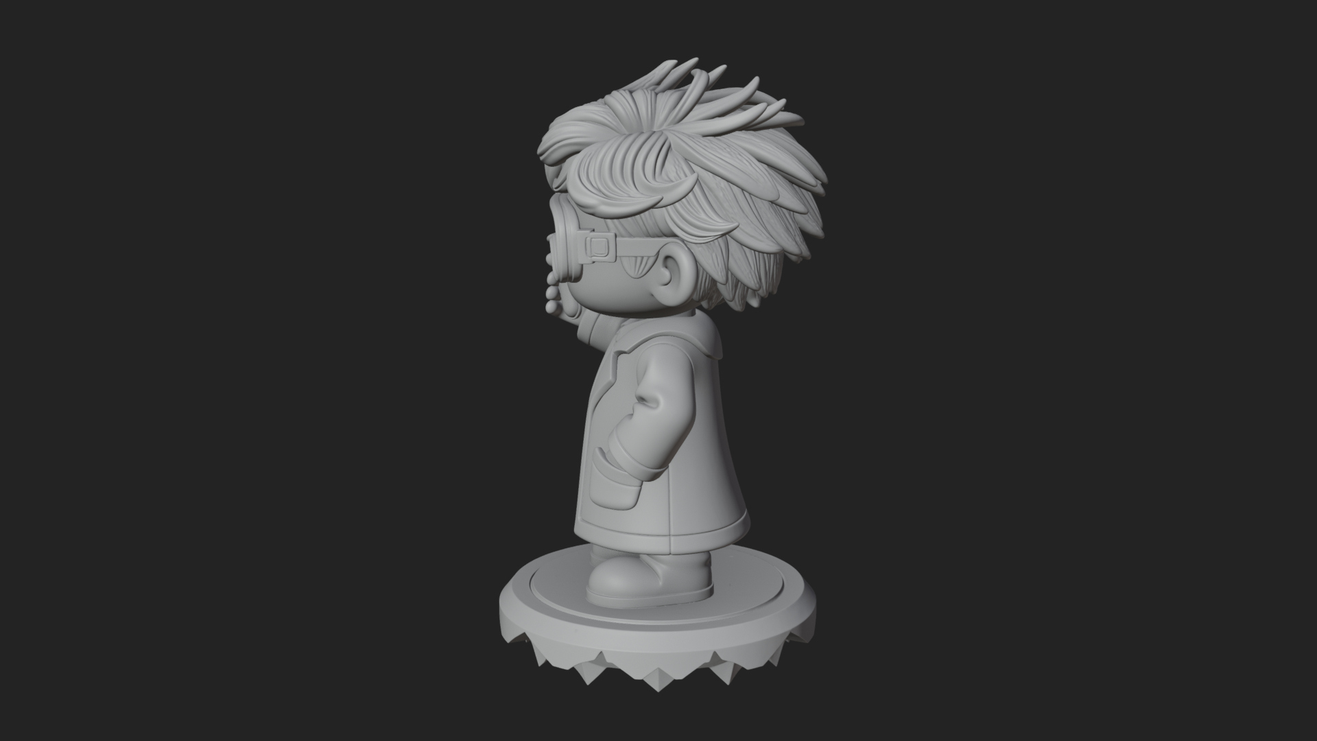 Chibi Scientist with Flask Statue Design 3 3D Print Model 3D Model