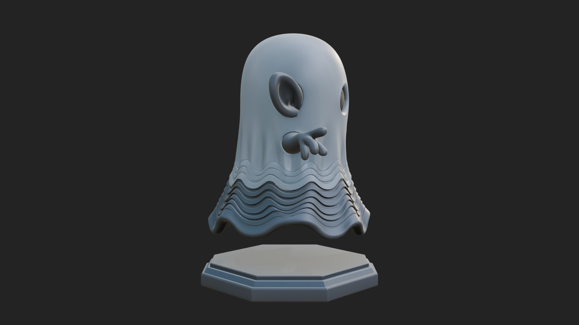 Chibi Sheet Ghost Statue Design 1 3D Print Model 3D Model