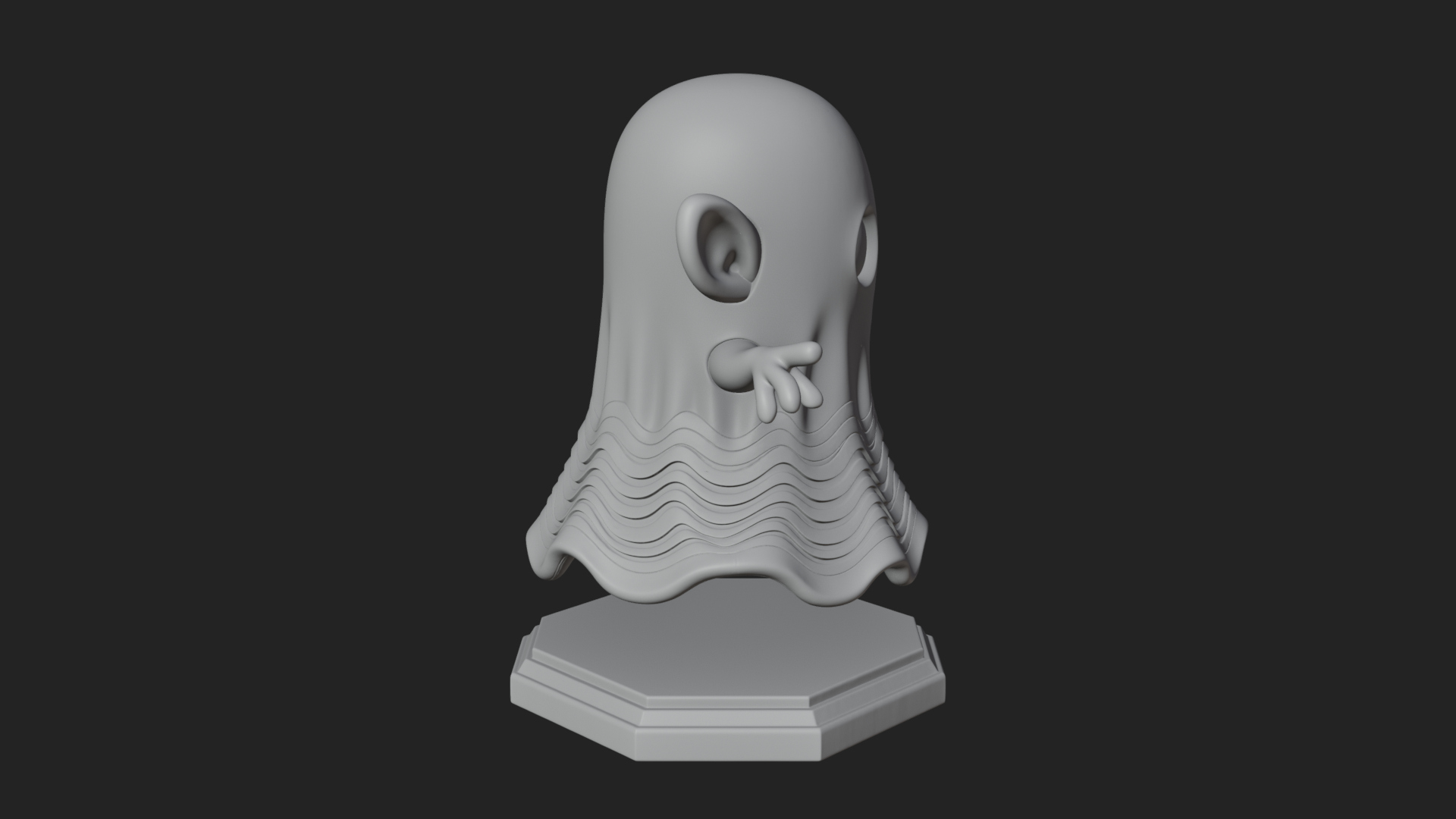 Chibi Sheet Ghost Statue Design 1 3D Print Model 3D Model