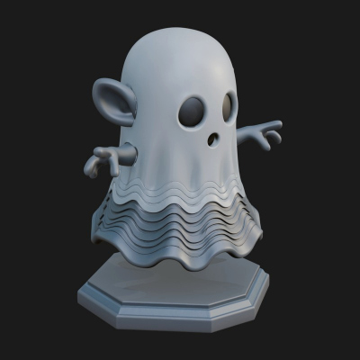 Chibi Sheet Ghost Statue Design 1 3D Print Model