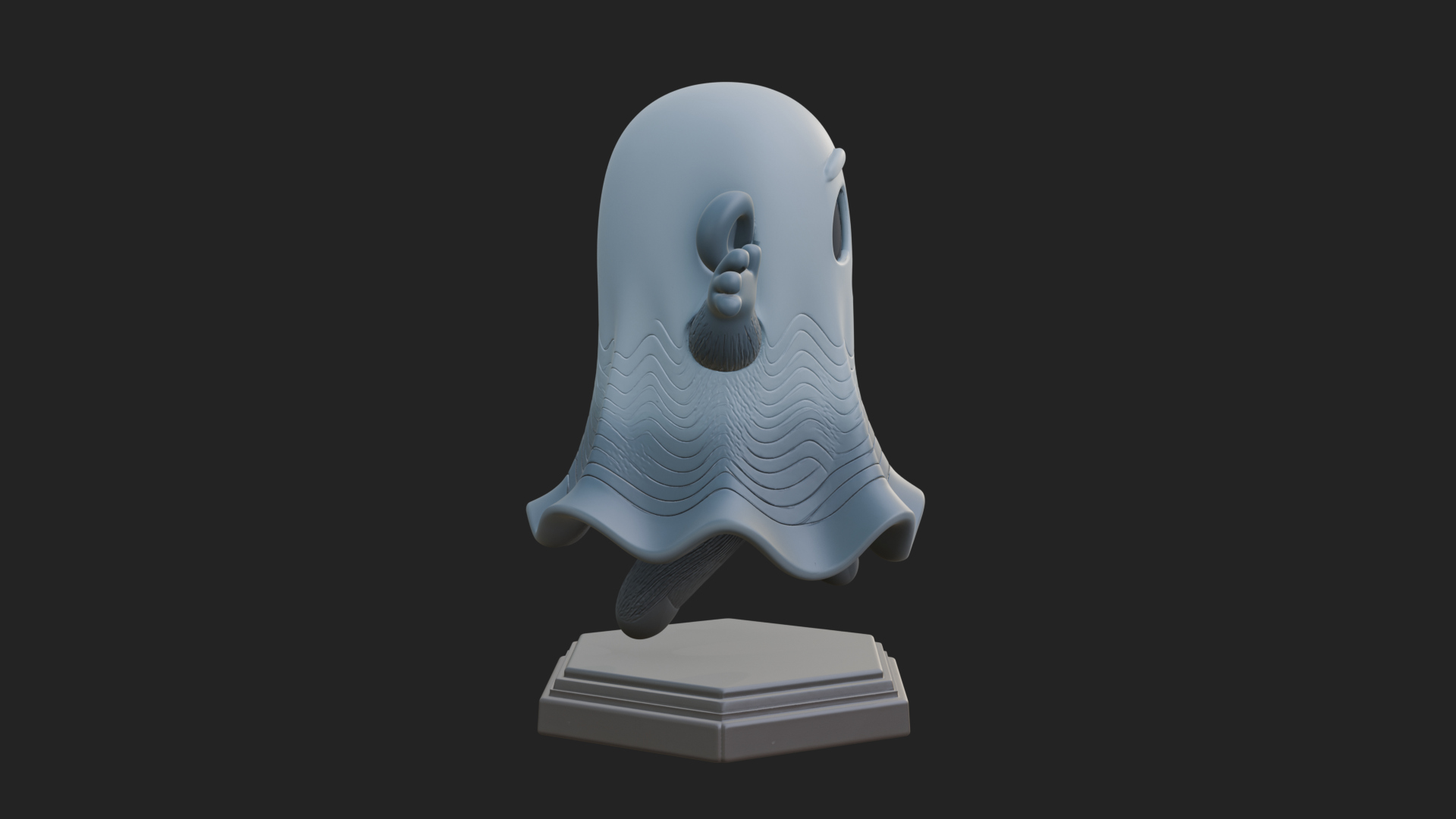 Chibi Sheet Ghost Statue Design 2 3D Print Model 3D Model