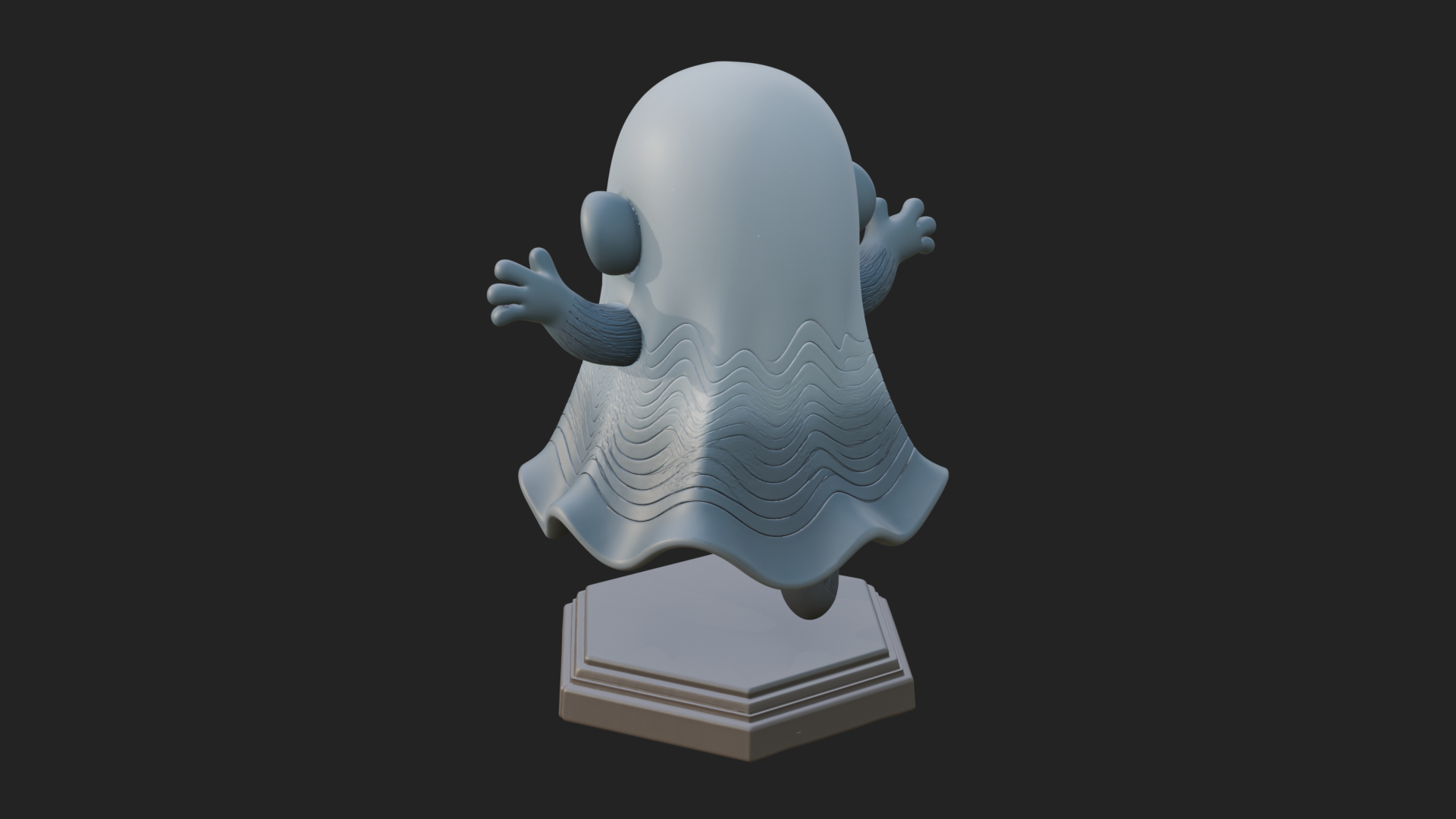Chibi Sheet Ghost Statue Design 2 3D Print Model 3D Model