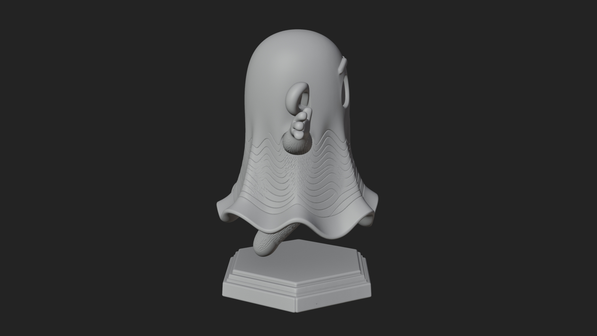 Chibi Sheet Ghost Statue Design 2 3D Print Model 3D Model