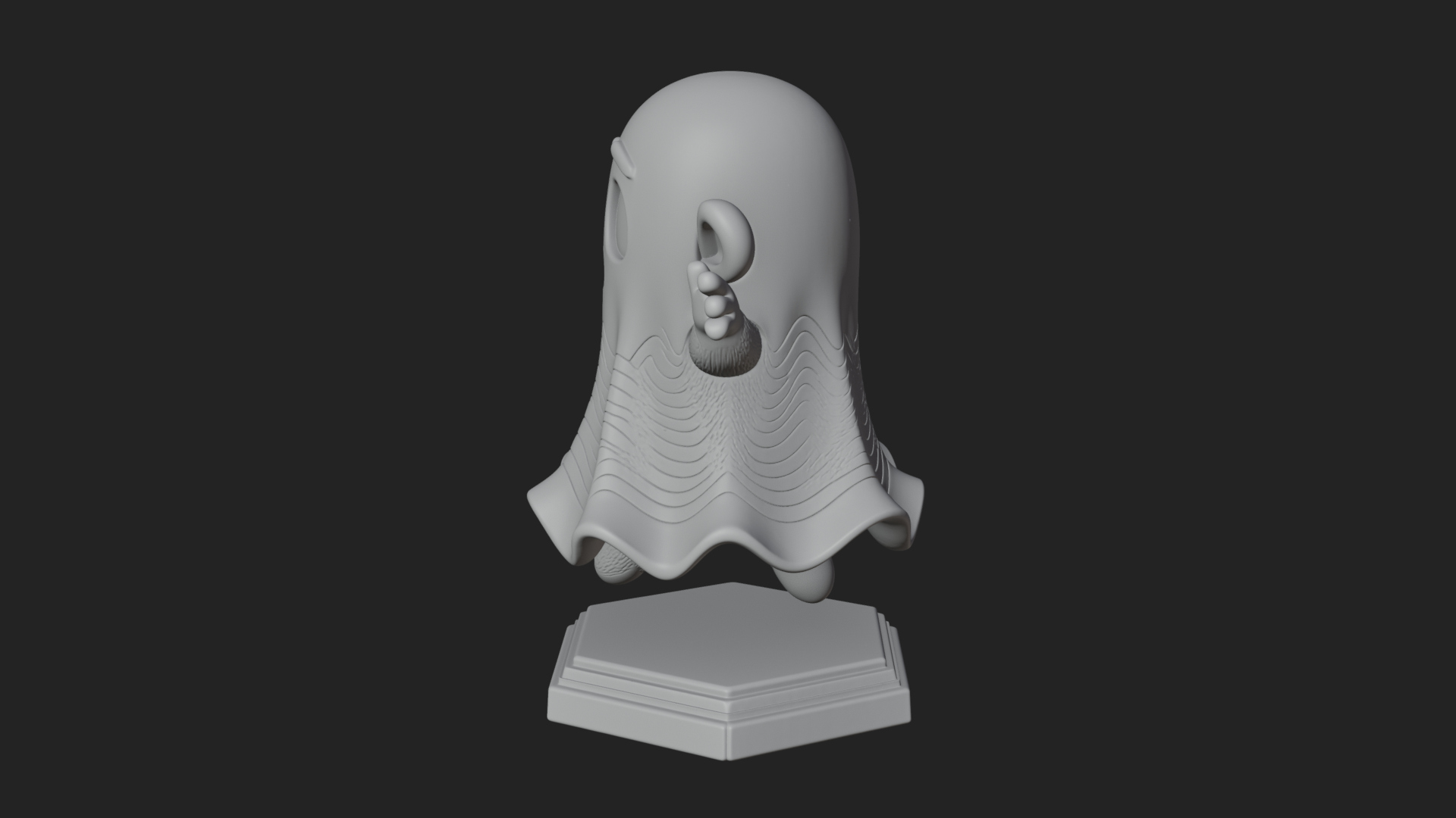 Chibi Sheet Ghost Statue Design 2 3D Print Model 3D Model