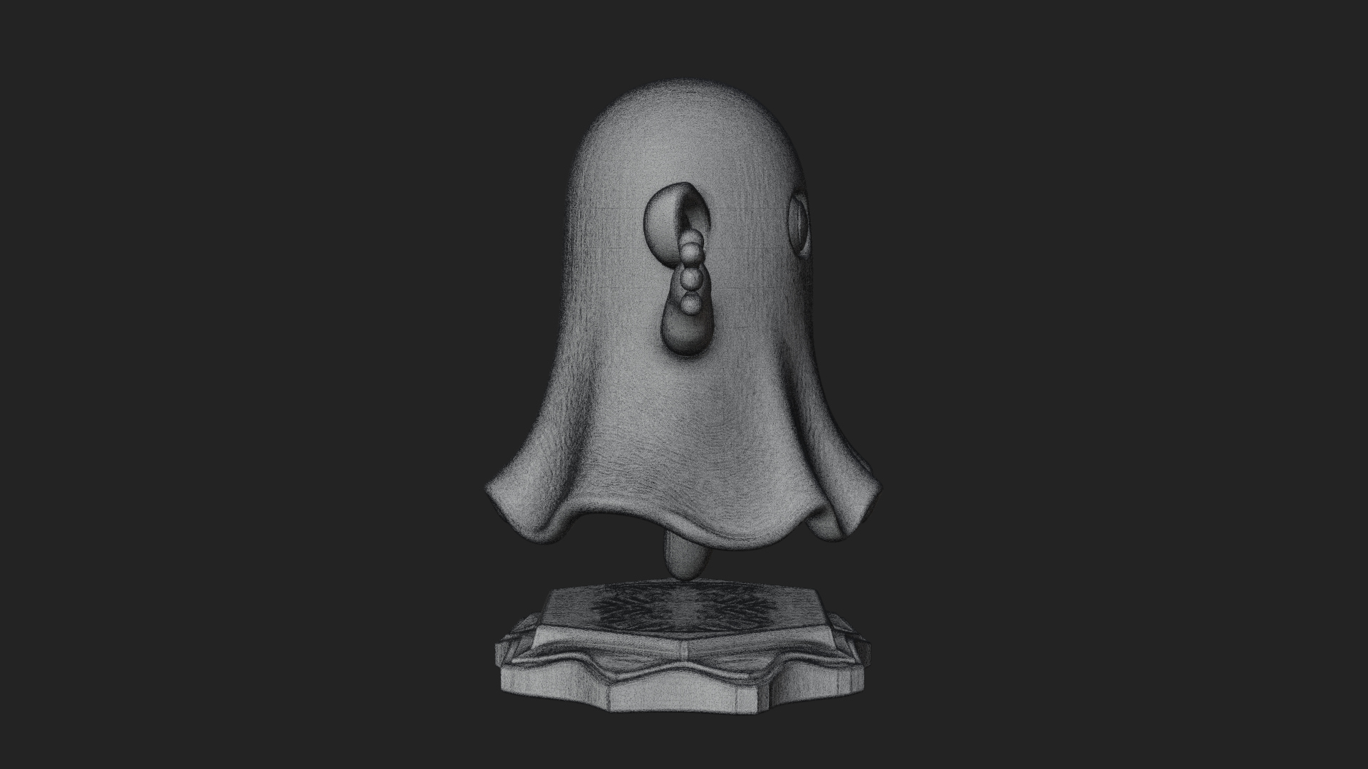 Chibi Sheet Ghost Statue Design 3 3D Print Model 3D Model