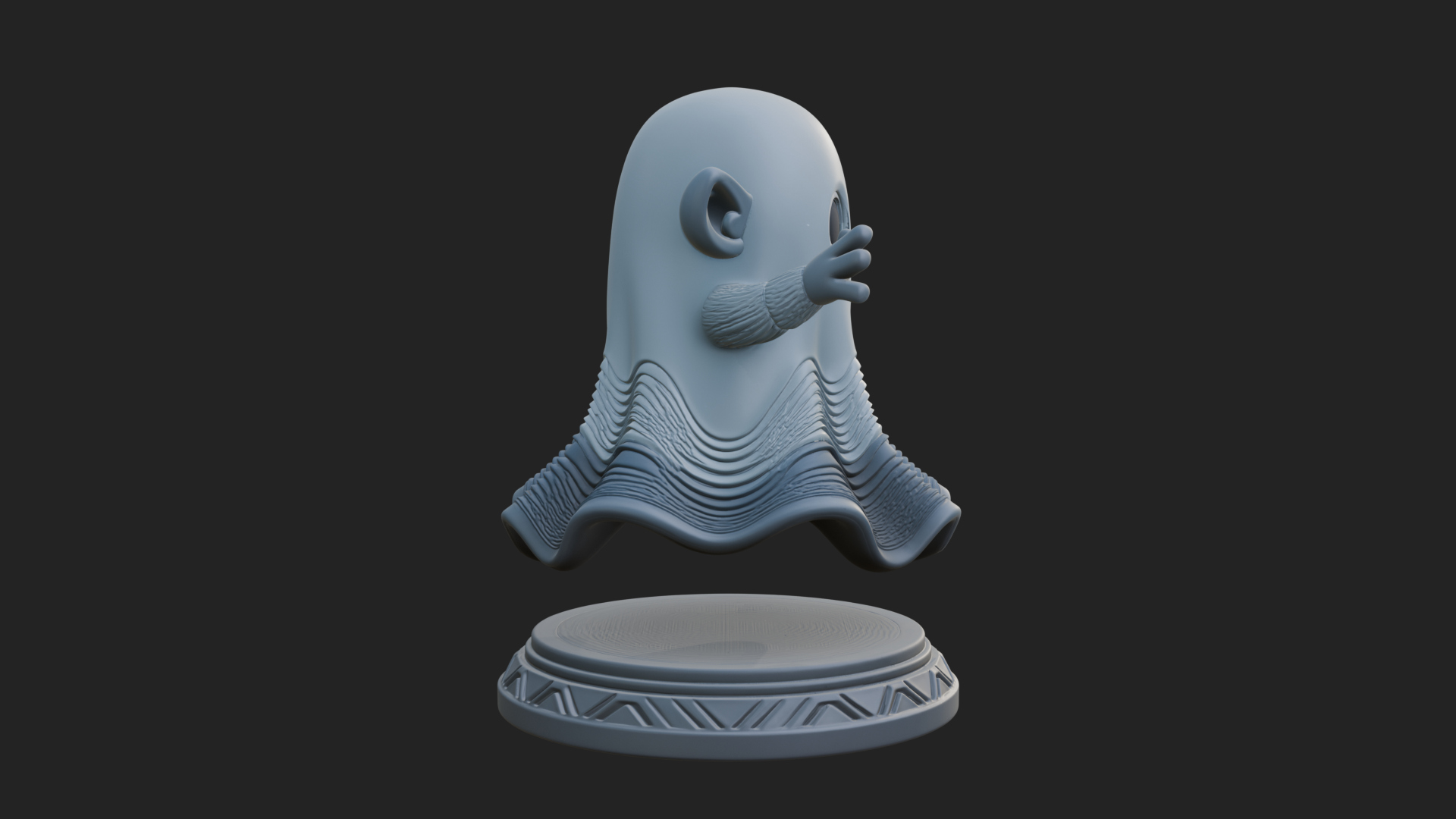 Chibi Sheet Ghost Statue Design 4 3D Print Model 3D Model