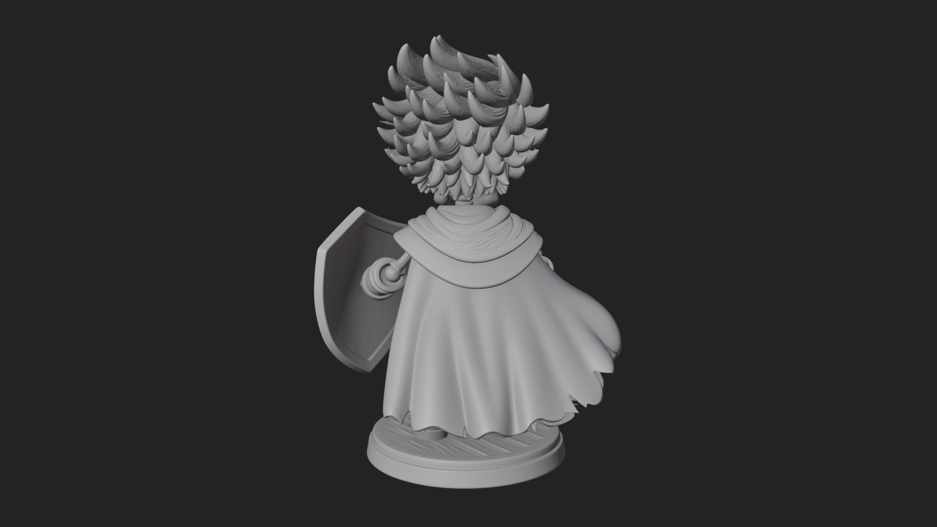 Chibi Skeleton Warrior Statue Design 2 3D Print Model 3D Model