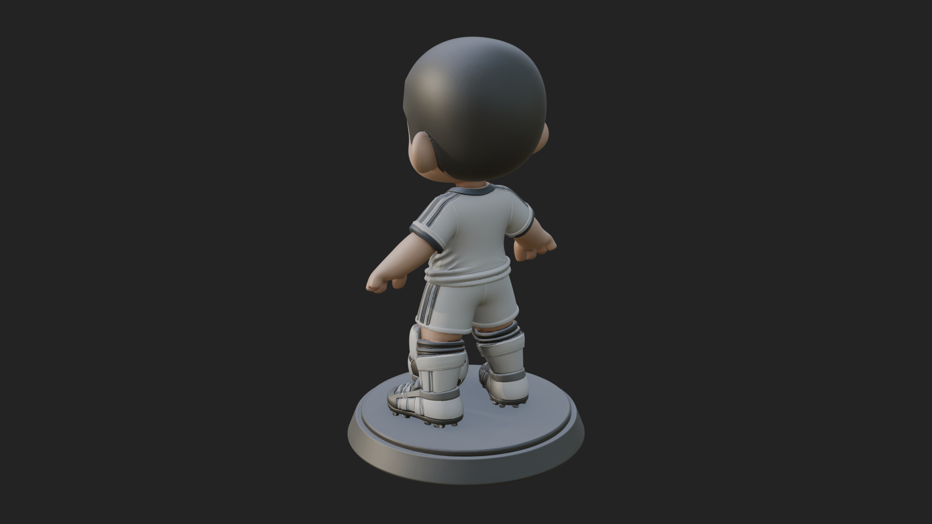 Chibi Soccer Boy Statue Design 4 3D Print Model 3D Model