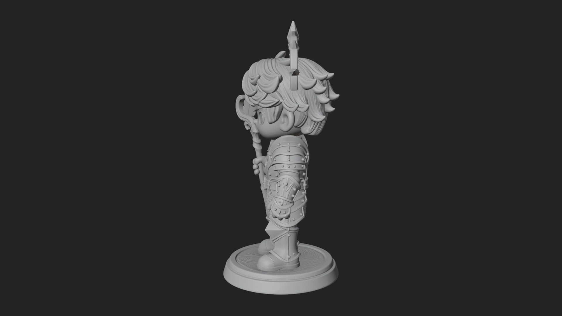 Chibi Star Crown Prince Statue Design 1 3D Print Model 3D Model