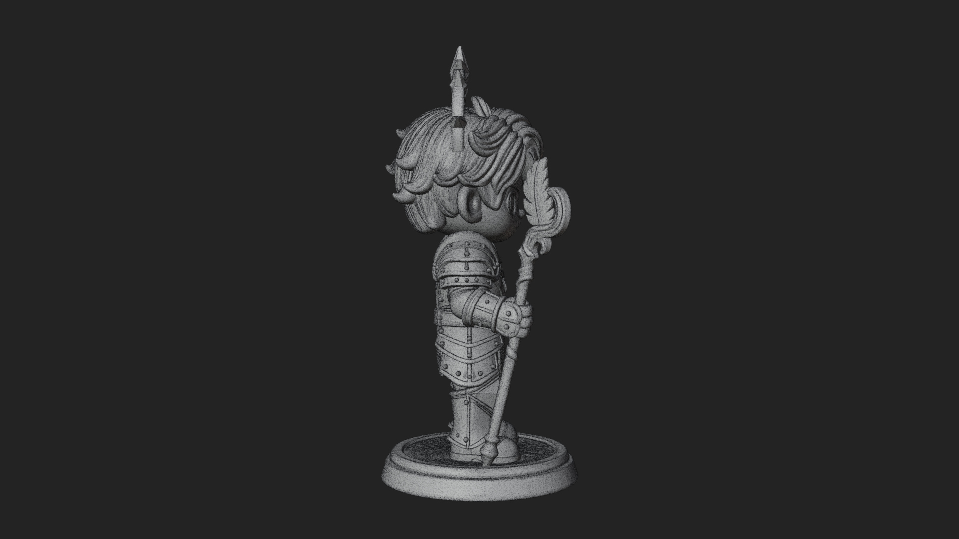 Chibi Star Crown Prince Statue Design 1 3D Print Model 3D Model