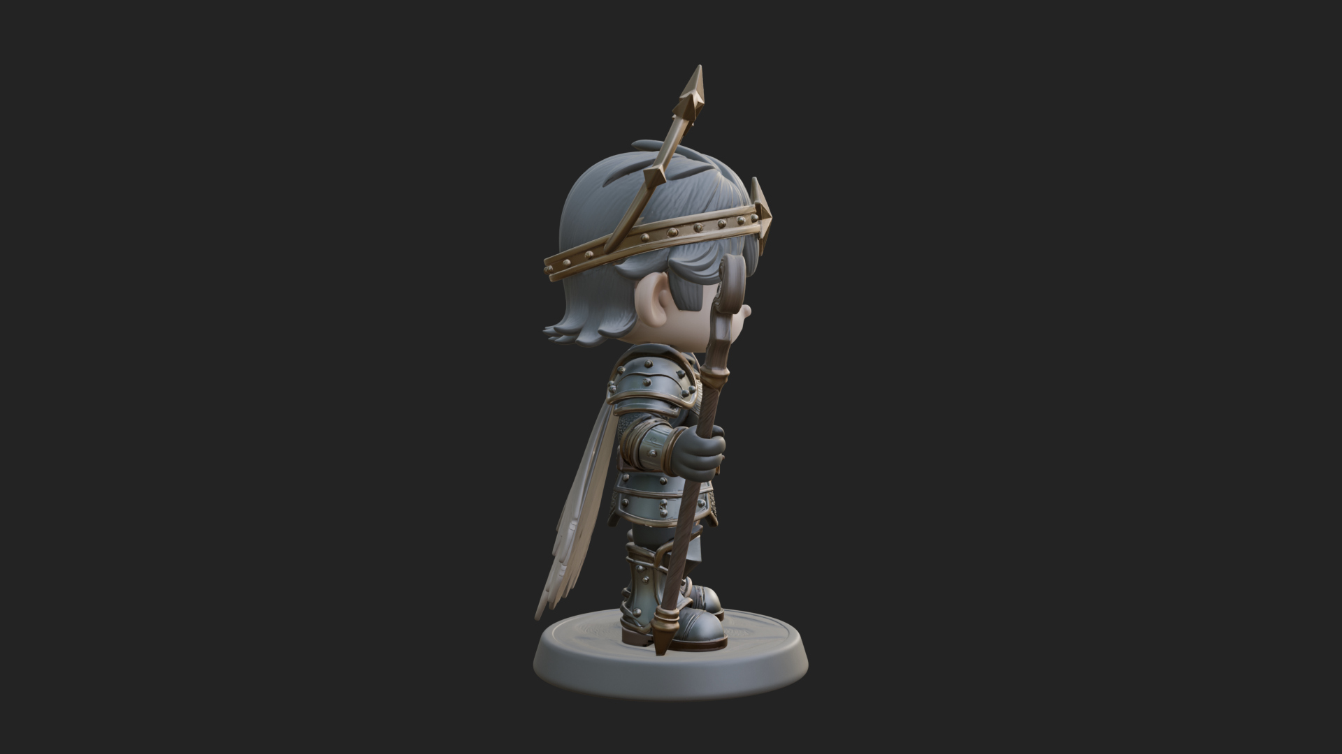 Chibi Star Crown Prince Statue Design 2 3D Print Model 3D Model