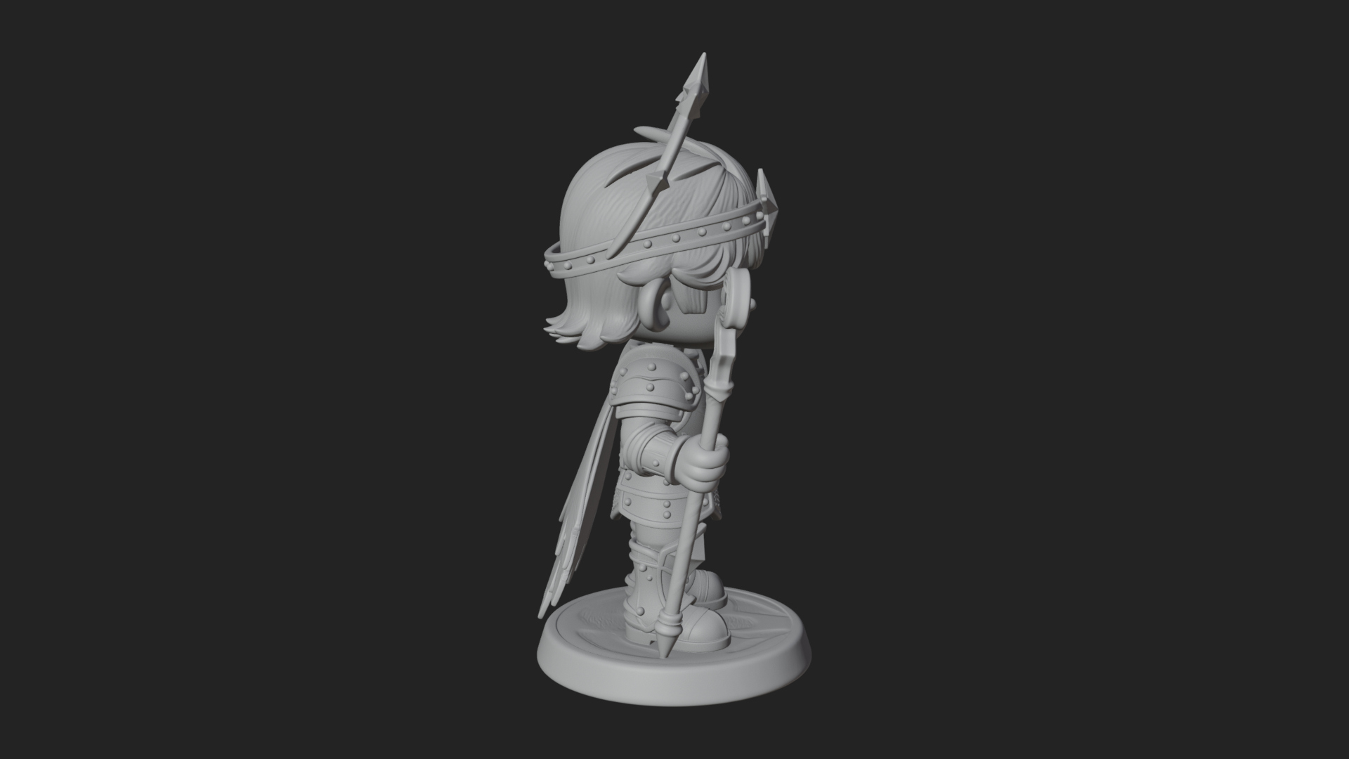 Chibi Star Crown Prince Statue Design 2 3D Print Model 3D Model